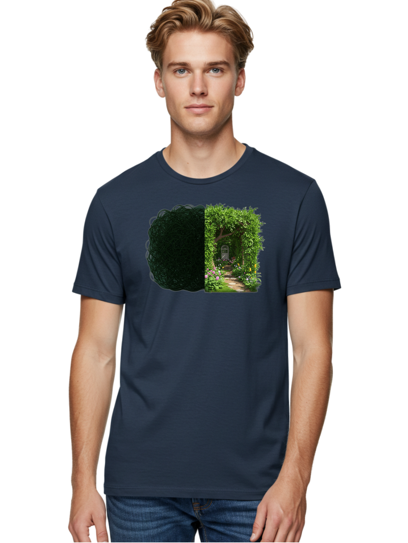 Garden-Pathway Men'S Graphic Tee, 100% Cotton, Comfortable Casual Summer Wear, Machine Washable, Vintage Camera, Old Camera, Antique Camera, Black Camera, Classic Photography, Photography Equipment, Nostalgic Device, Film Camera, Camera Art Bao467