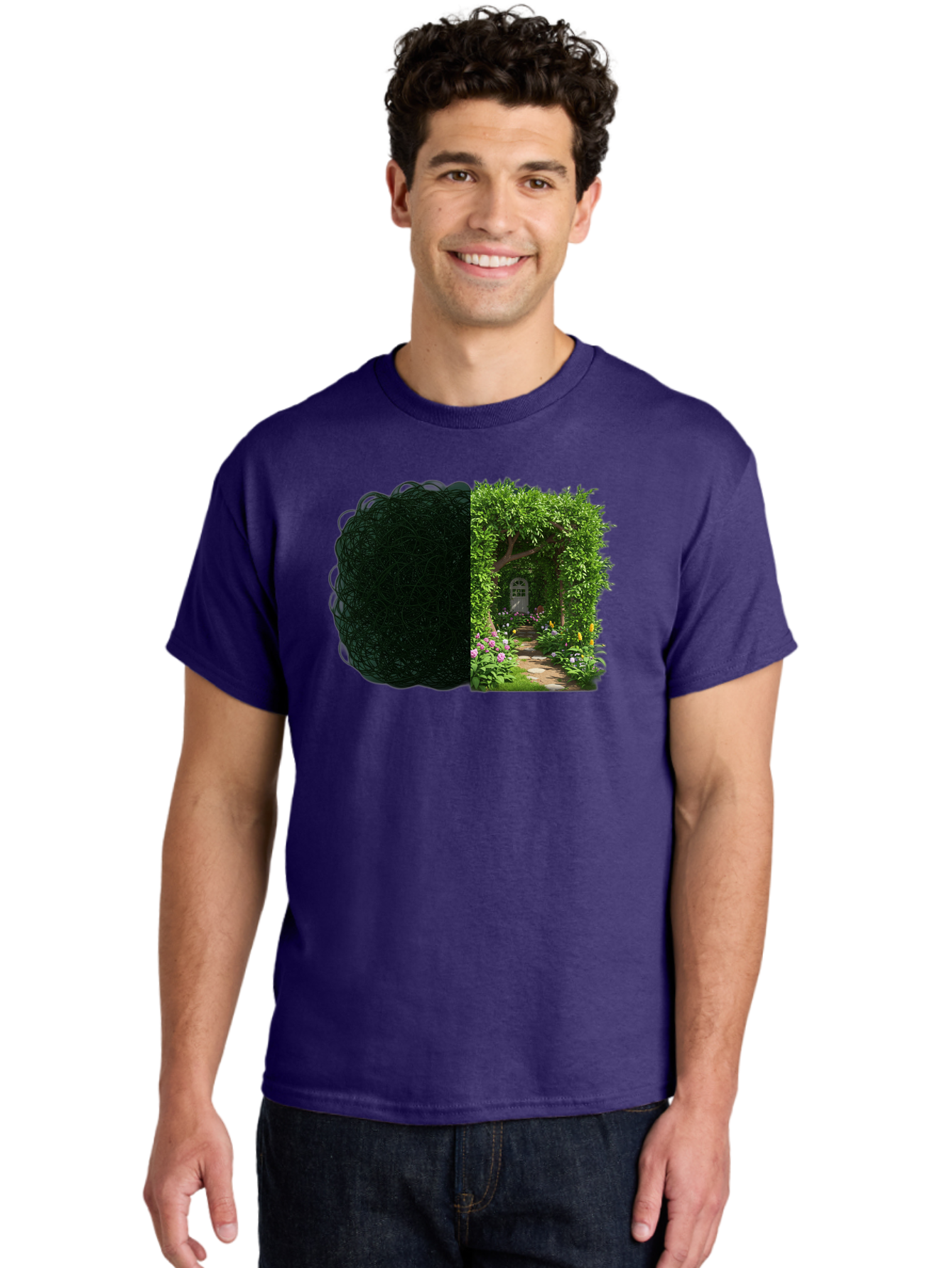 Garden-Pathway Men'S Graphic Tee, 100% Cotton, Comfortable Casual Summer Wear, Machine Washable, Vintage Camera, Old Camera, Antique Camera, Black Camera, Classic Photography, Photography Equipment, Nostalgic Device, Film Camera, Camera Art Bao467