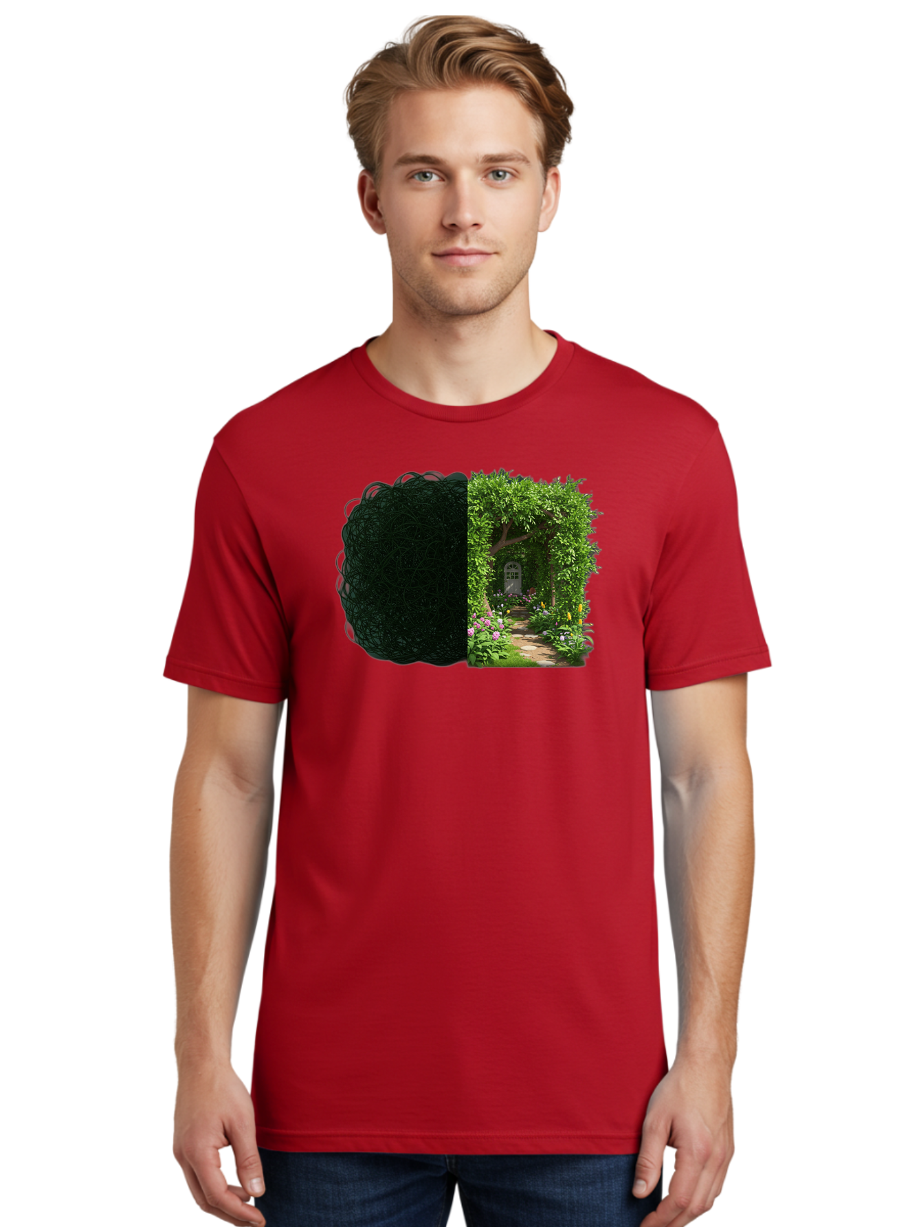 Garden-Pathway Men'S Graphic Tee, 100% Cotton, Comfortable Casual Summer Wear, Machine Washable, Vintage Camera, Old Camera, Antique Camera, Black Camera, Classic Photography, Photography Equipment, Nostalgic Device, Film Camera, Camera Art Bao467