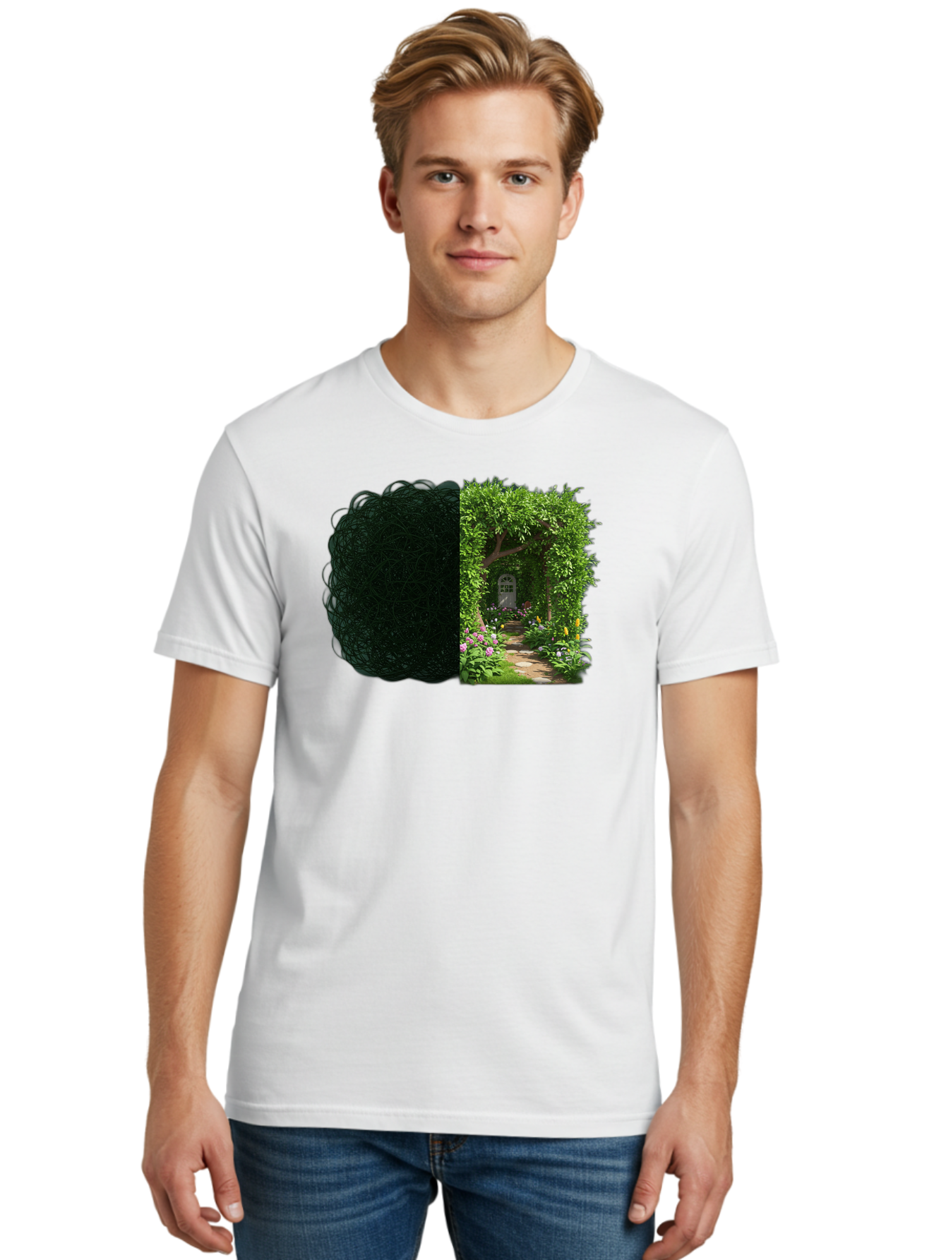 Garden-Pathway Men'S Graphic Tee, 100% Cotton, Comfortable Casual Summer Wear, Machine Washable, Vintage Camera, Old Camera, Antique Camera, Black Camera, Classic Photography, Photography Equipment, Nostalgic Device, Film Camera, Camera Art Bao467