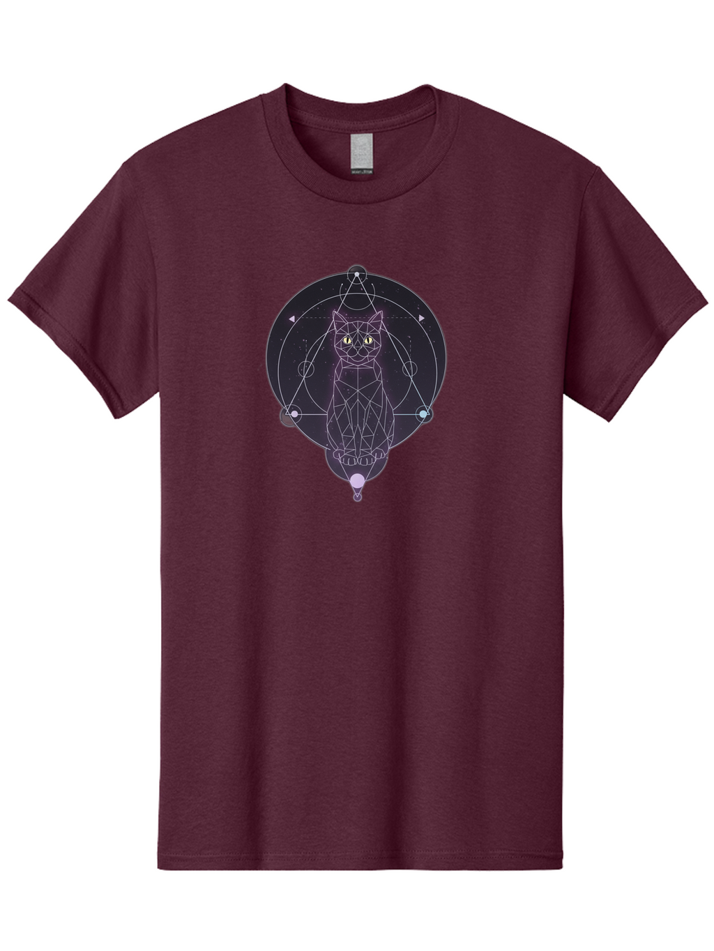 Geometric-Cat Men'S Graphic Tee, 100% Cotton, Comfortable Casual Summer Wear, Machine Washable, Vintage Camera, Old Camera, Antique Camera, Black Camera, Classic Photography, Photography Equipment, Nostalgic Device, Film Camera, Camera Art Bao469