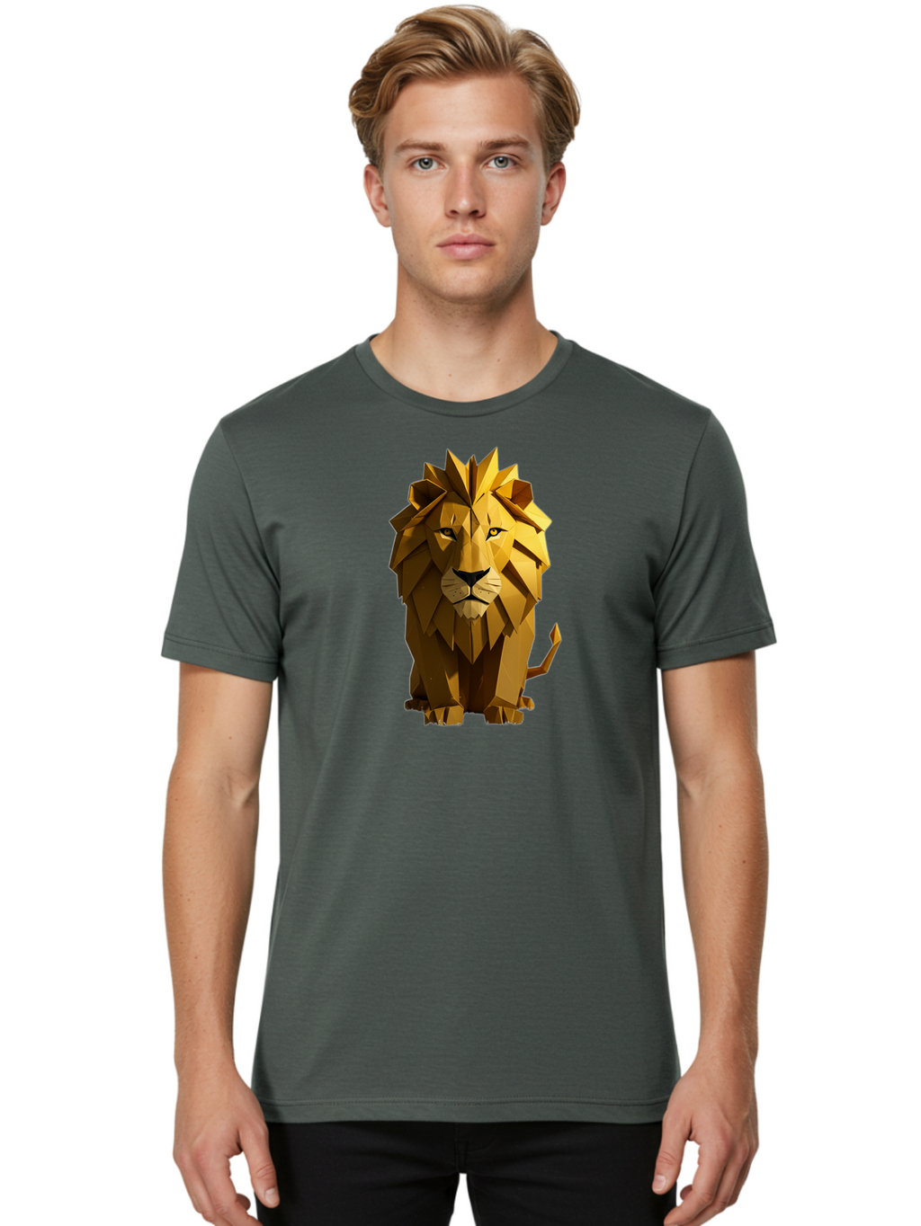 Geometric-Lion Men'S Graphic Tee, 100% Cotton, Comfortable Casual Summer Wear, Machine Washable, Vintage Camera, Old Camera, Antique Camera, Black Camera, Classic Photography, Photography Equipment, Nostalgic Device, Film Camera, Camera Art Bao470