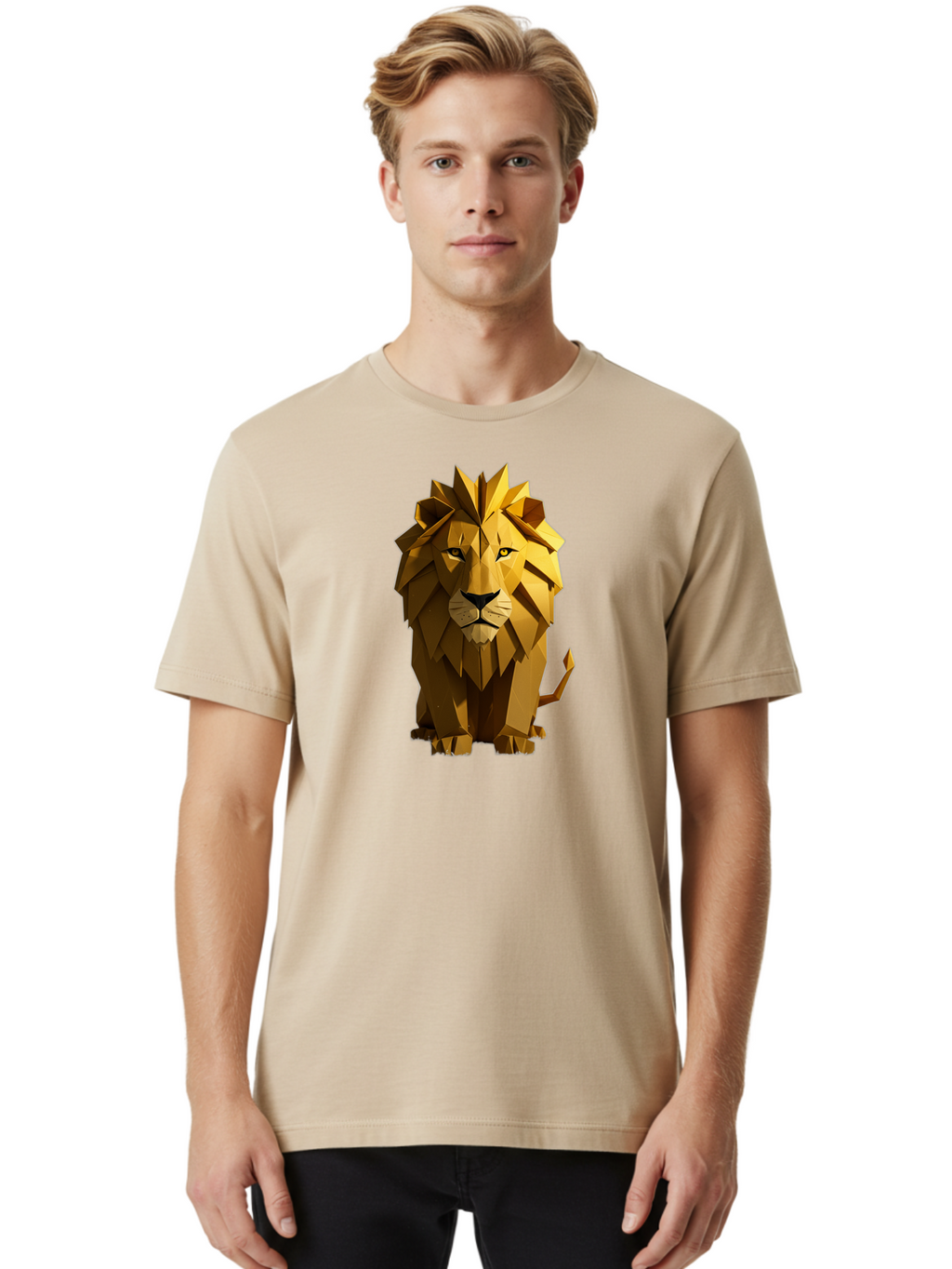 Geometric-Lion Men'S Graphic Tee, 100% Cotton, Comfortable Casual Summer Wear, Machine Washable, Vintage Camera, Old Camera, Antique Camera, Black Camera, Classic Photography, Photography Equipment, Nostalgic Device, Film Camera, Camera Art Bao470