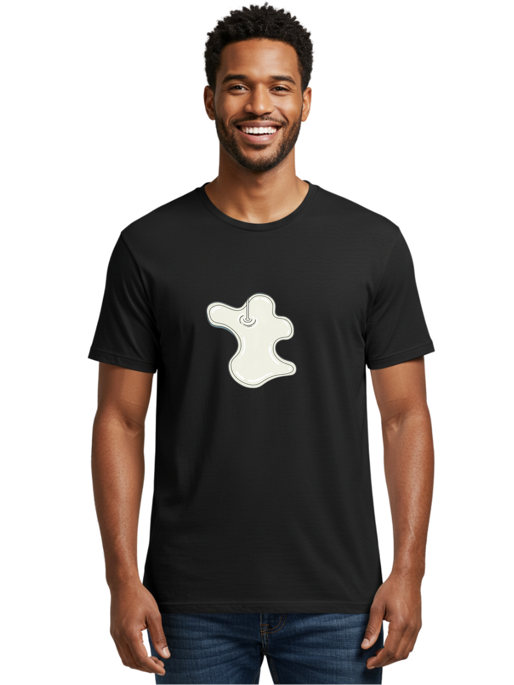 Ghost Men'S Graphic Tee, 100% Cotton, Comfortable Casual Summer Wear, Machine Washable, Vintage Camera, Old Camera, Antique Camera, Black Camera, Classic Photography, Photography Equipment, Nostalgic Device, Film Camera, Camera Art Bao471