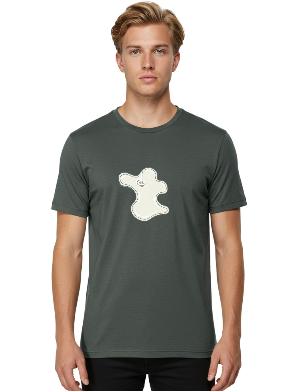 Ghost Men'S Graphic Tee, 100% Cotton, Comfortable Casual Summer Wear, Machine Washable, Vintage Camera, Old Camera, Antique Camera, Black Camera, Classic Photography, Photography Equipment, Nostalgic Device, Film Camera, Camera Art Bao471