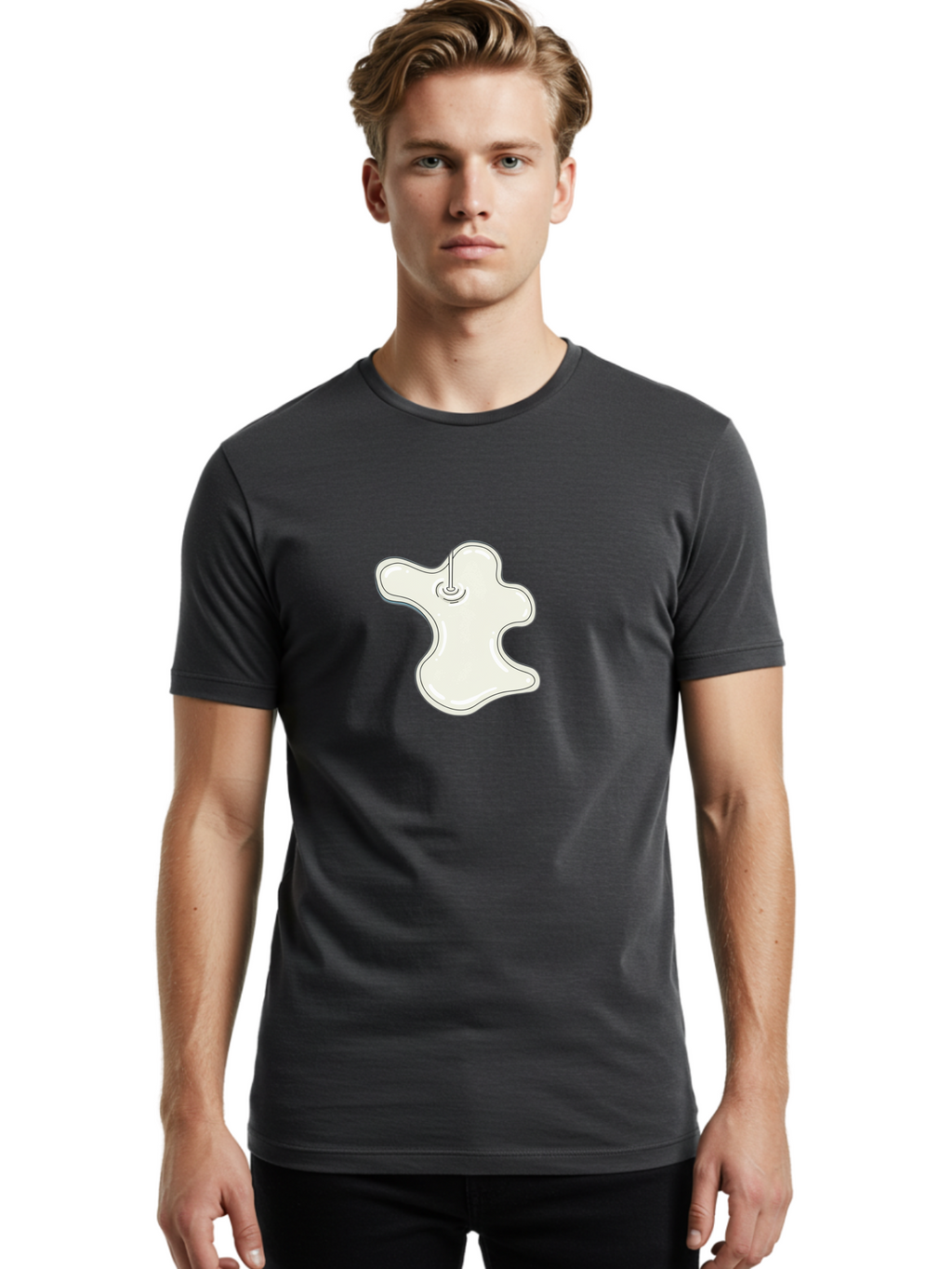 Ghost Men'S Graphic Tee, 100% Cotton, Comfortable Casual Summer Wear, Machine Washable, Vintage Camera, Old Camera, Antique Camera, Black Camera, Classic Photography, Photography Equipment, Nostalgic Device, Film Camera, Camera Art Bao471