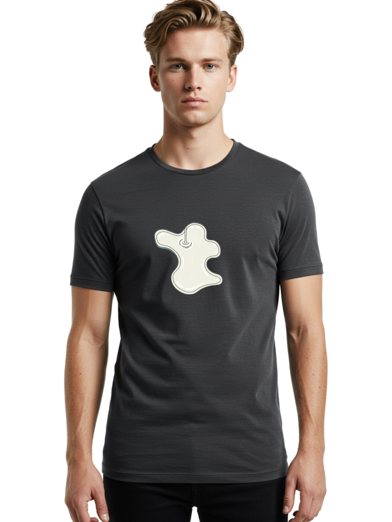 Ghost Men'S Graphic Tee, 100% Cotton, Comfortable Casual Summer Wear, Machine Washable, Vintage Camera, Old Camera, Antique Camera, Black Camera, Classic Photography, Photography Equipment, Nostalgic Device, Film Camera, Camera Art Bao471
