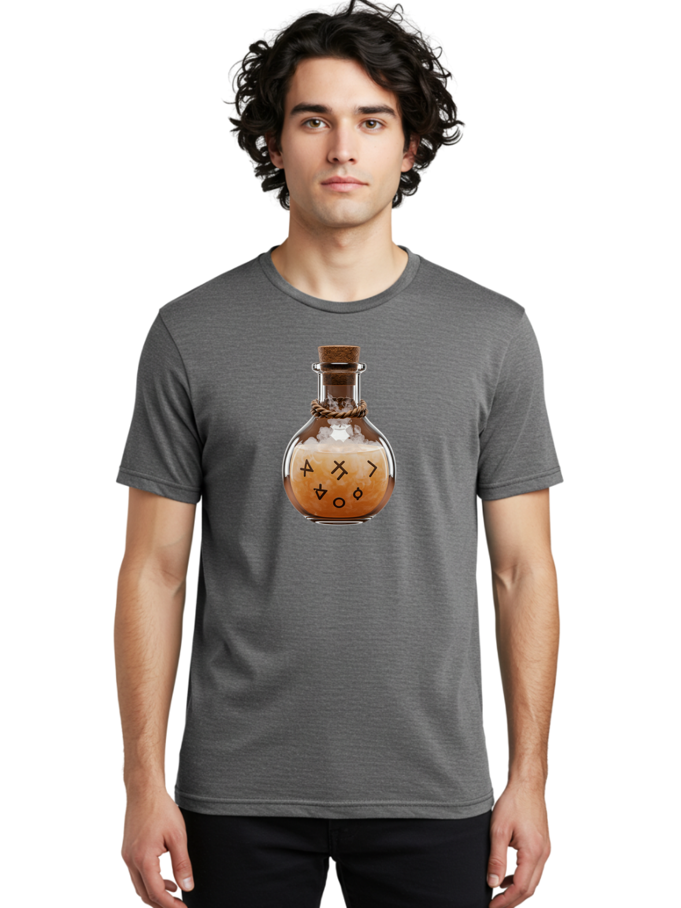 Glass-Bottle-With-Runes Men'S Graphic Tee, 100% Cotton, Comfortable Casual Summer Wear, Machine Washable, Vintage Camera, Old Camera, Antique Camera, Black Camera, Classic Photography, Photography Equipment, Nostalgic Device, Film Camera, Bao472