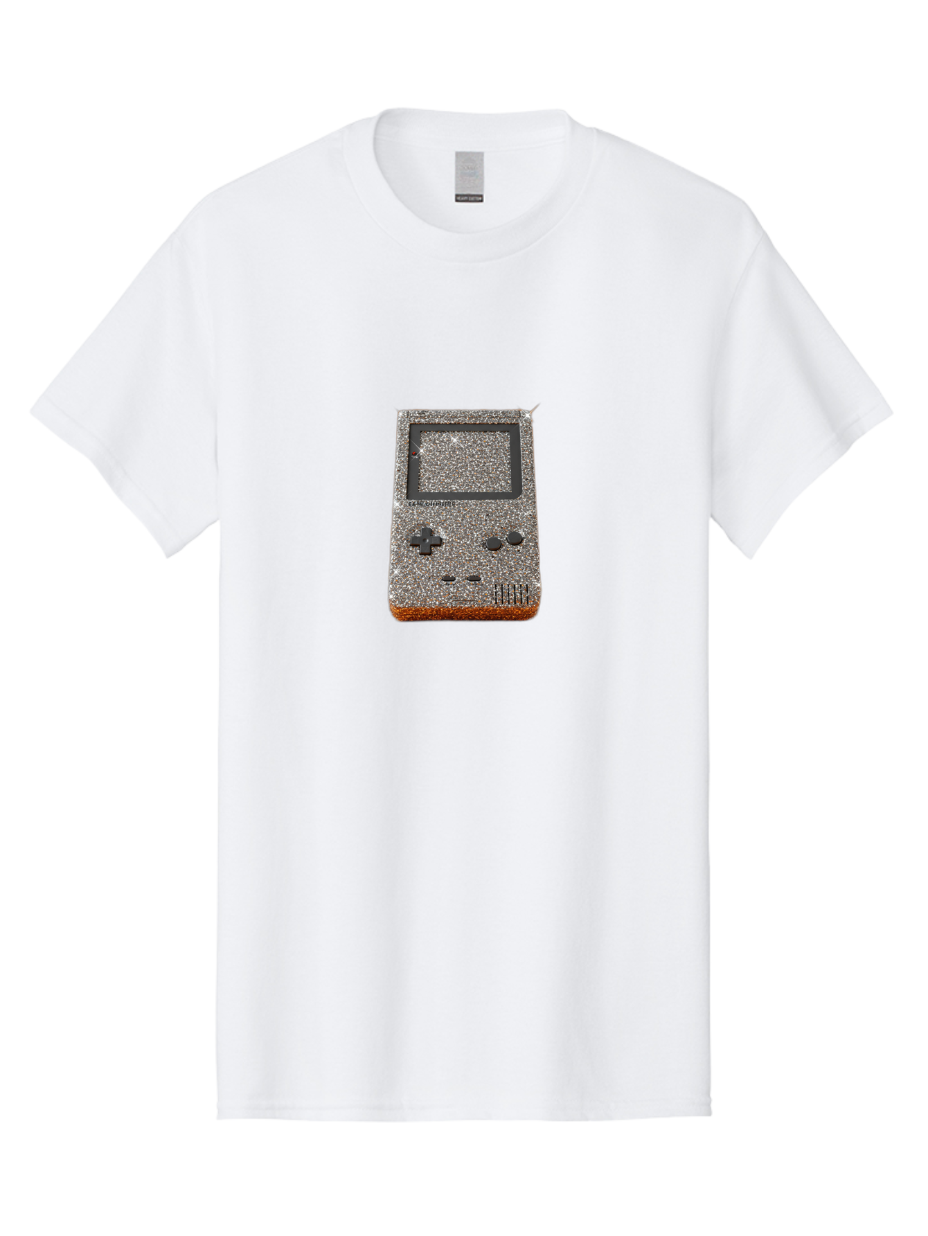 Glitch-Art-Gameboy Men'S Graphic Tee, 100% Cotton, Comfortable Casual Summer Wear, Machine Washable, Vintage Camera, Old Camera, Antique Camera, Black Camera, Classic Photography, Photography Equipment, Nostalgic Device, Film Camera, Bao482