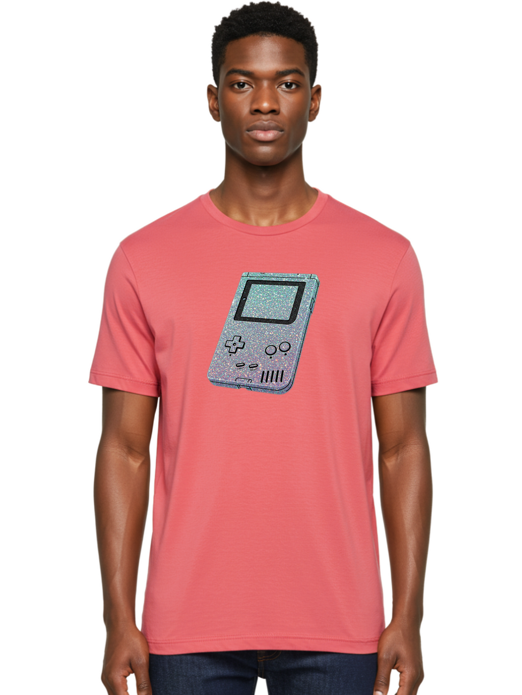 Glitter-Game-Boy Men'S Graphic Tee, 100% Cotton, Comfortable Casual Summer Wear, Machine Washable, Vintage Camera, Old Camera, Antique Camera, Black Camera, Classic Photography, Photography Equipment, Nostalgic Device, Film Camera, Camera Art Bao483