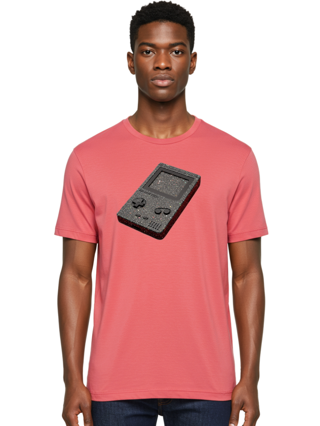 Glitter-Gameboy Men'S Graphic Tee, 100% Cotton, Comfortable Casual Summer Wear, Machine Washable, Vintage Camera, Old Camera, Antique Camera, Black Camera, Classic Photography, Photography Equipment, Nostalgic Device, Film Camera, Camera Art Bao484