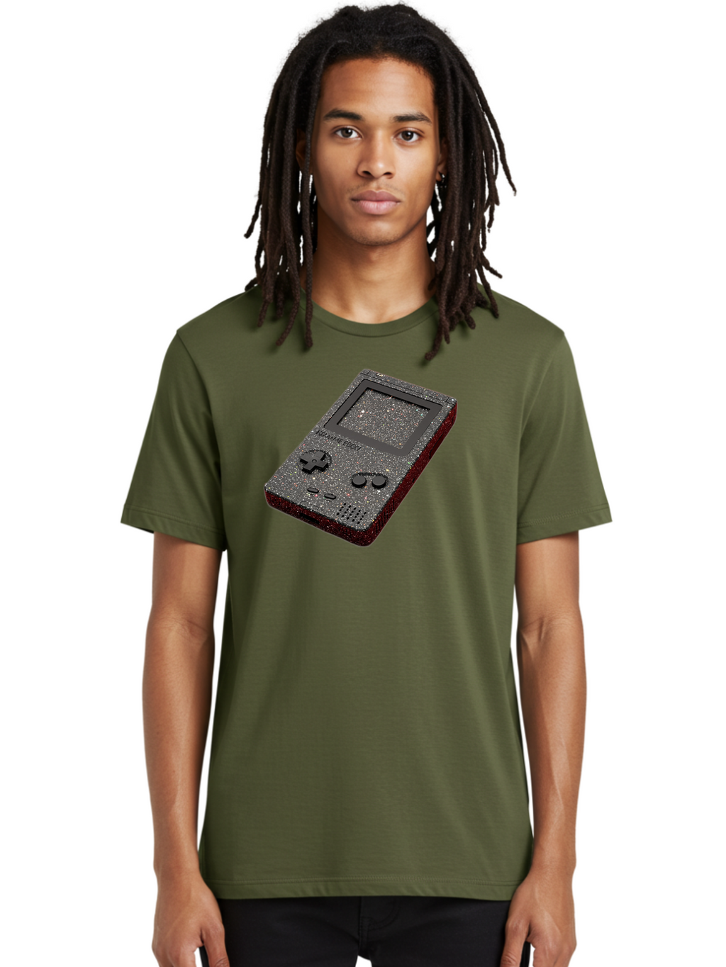 Glitter-Gameboy Men'S Graphic Tee, 100% Cotton, Comfortable Casual Summer Wear, Machine Washable, Vintage Camera, Old Camera, Antique Camera, Black Camera, Classic Photography, Photography Equipment, Nostalgic Device, Film Camera, Camera Art Bao484