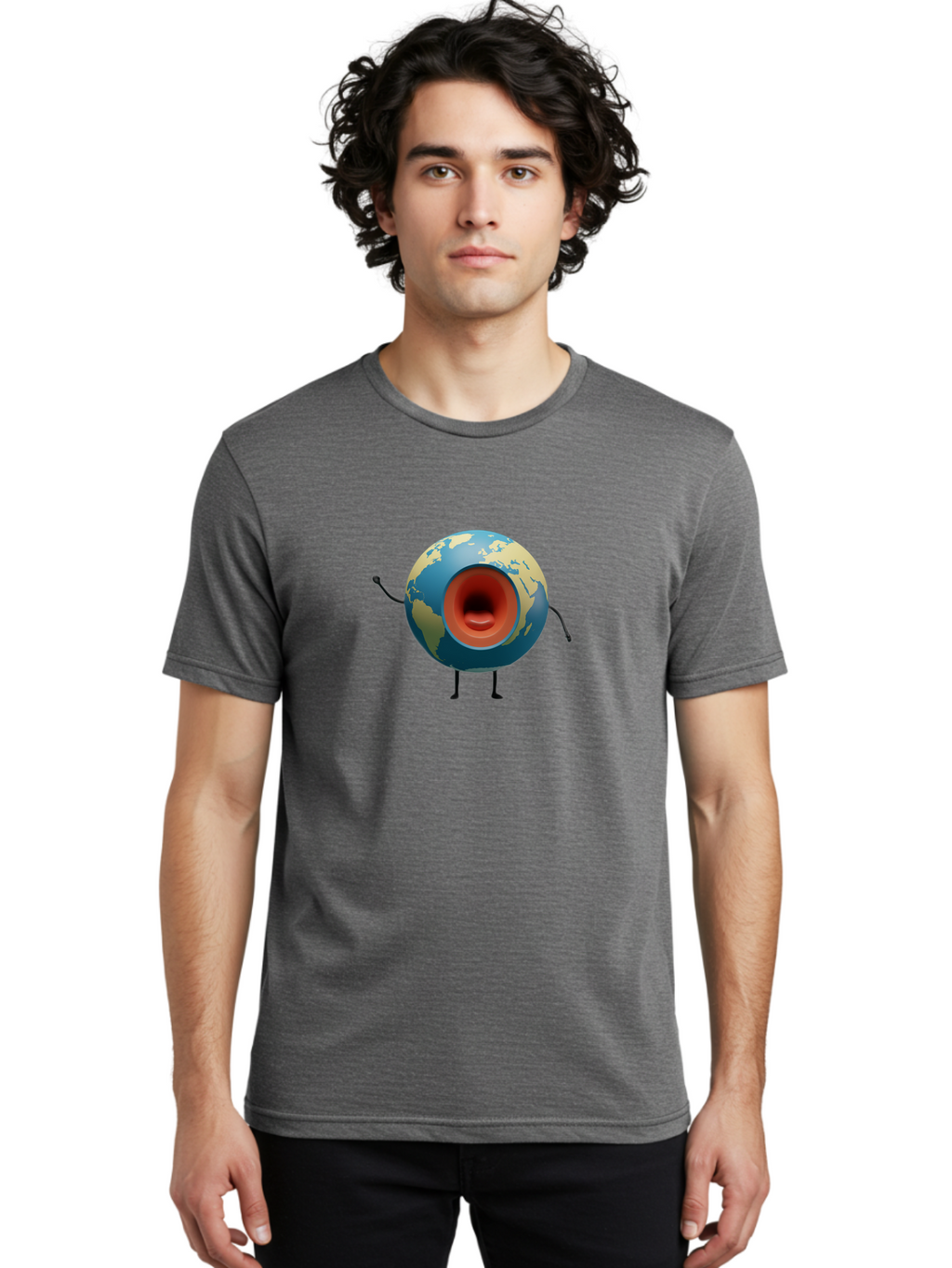 Globe-Megaphone Men'S Graphic Tee, 100% Cotton, Comfortable Casual Summer Wear, Machine Washable, Vintage Camera, Old Camera, Antique Camera, Black Camera, Classic Photography, Photography Equipment, Nostalgic Device, Film Camera, Camera Art Bao487