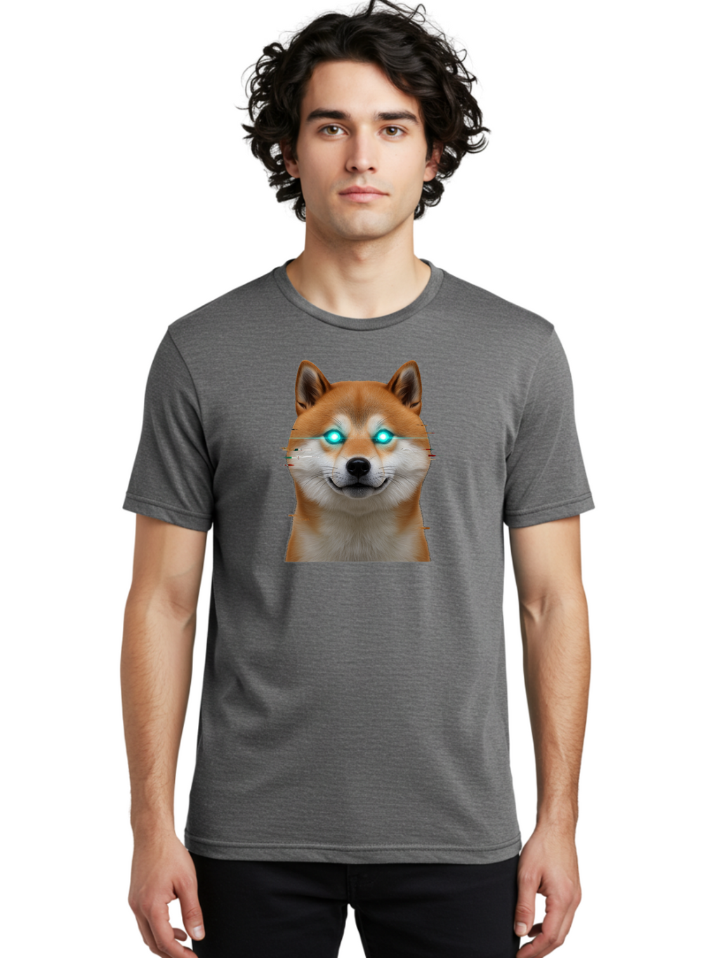 Glowing-Eye-Doge Men'S Graphic Tee, 100% Cotton, Comfortable Casual Summer Wear, Machine Washable, Vintage Camera, Old Camera, Antique Camera, Black Camera, Classic Photography, Photography Equipment, Nostalgic Device, Film Camera, Camera Art Bao492