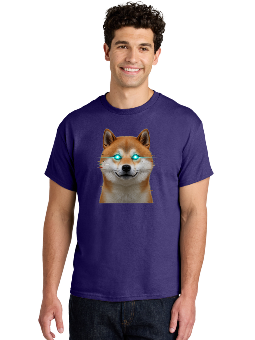 Glowing-Eye-Doge Men'S Graphic Tee, 100% Cotton, Comfortable Casual Summer Wear, Machine Washable, Vintage Camera, Old Camera, Antique Camera, Black Camera, Classic Photography, Photography Equipment, Nostalgic Device, Film Camera, Camera Art Bao492
