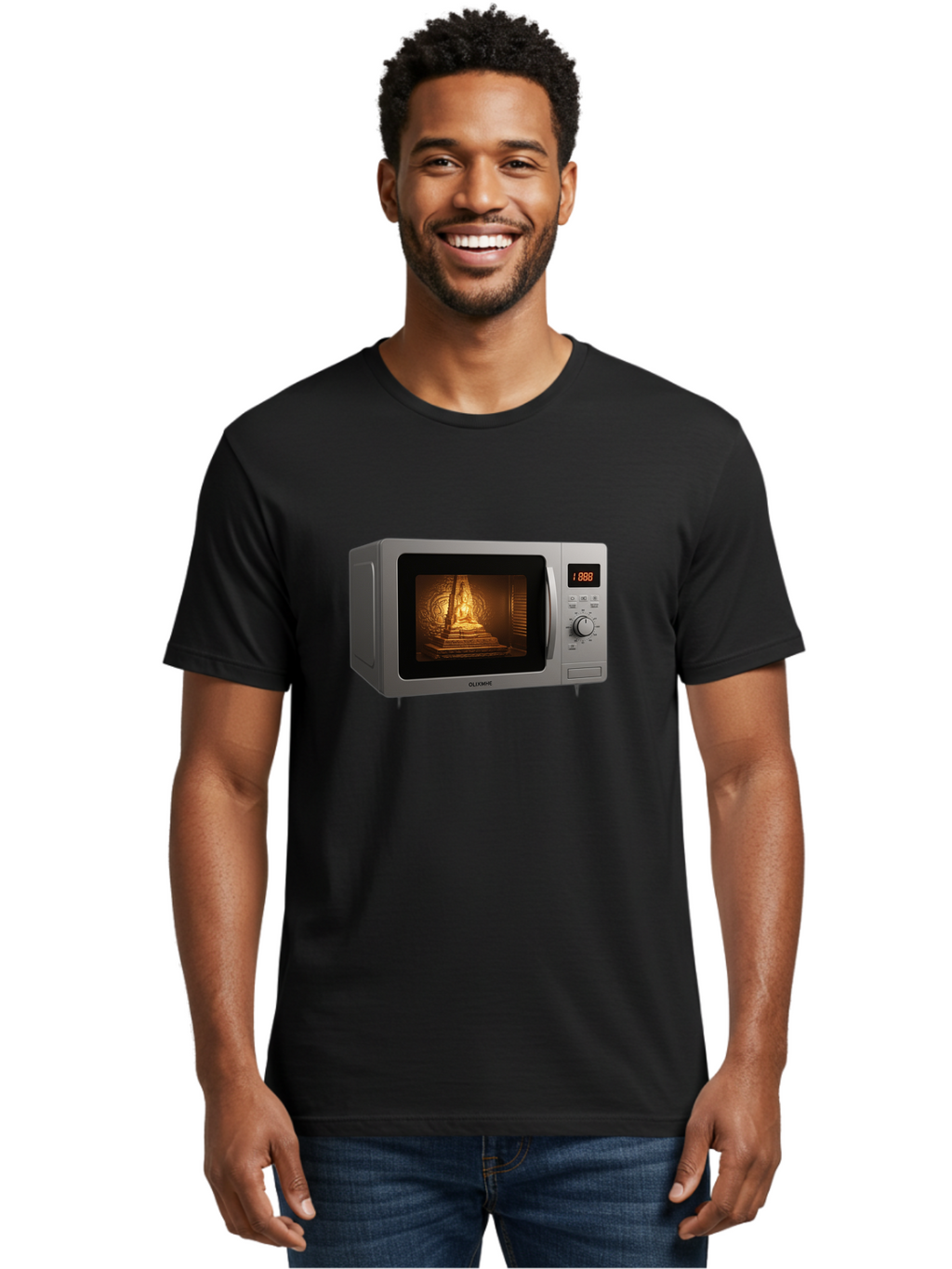 Gloxme-Microwave Men'S Graphic Tee, 100% Cotton, Comfortable Casual Summer Wear, Machine Washable, Vintage Camera, Old Camera, Antique Camera, Black Camera, Classic Photography, Photography Equipment, Nostalgic Device, Film Camera, Camera Art Bao493