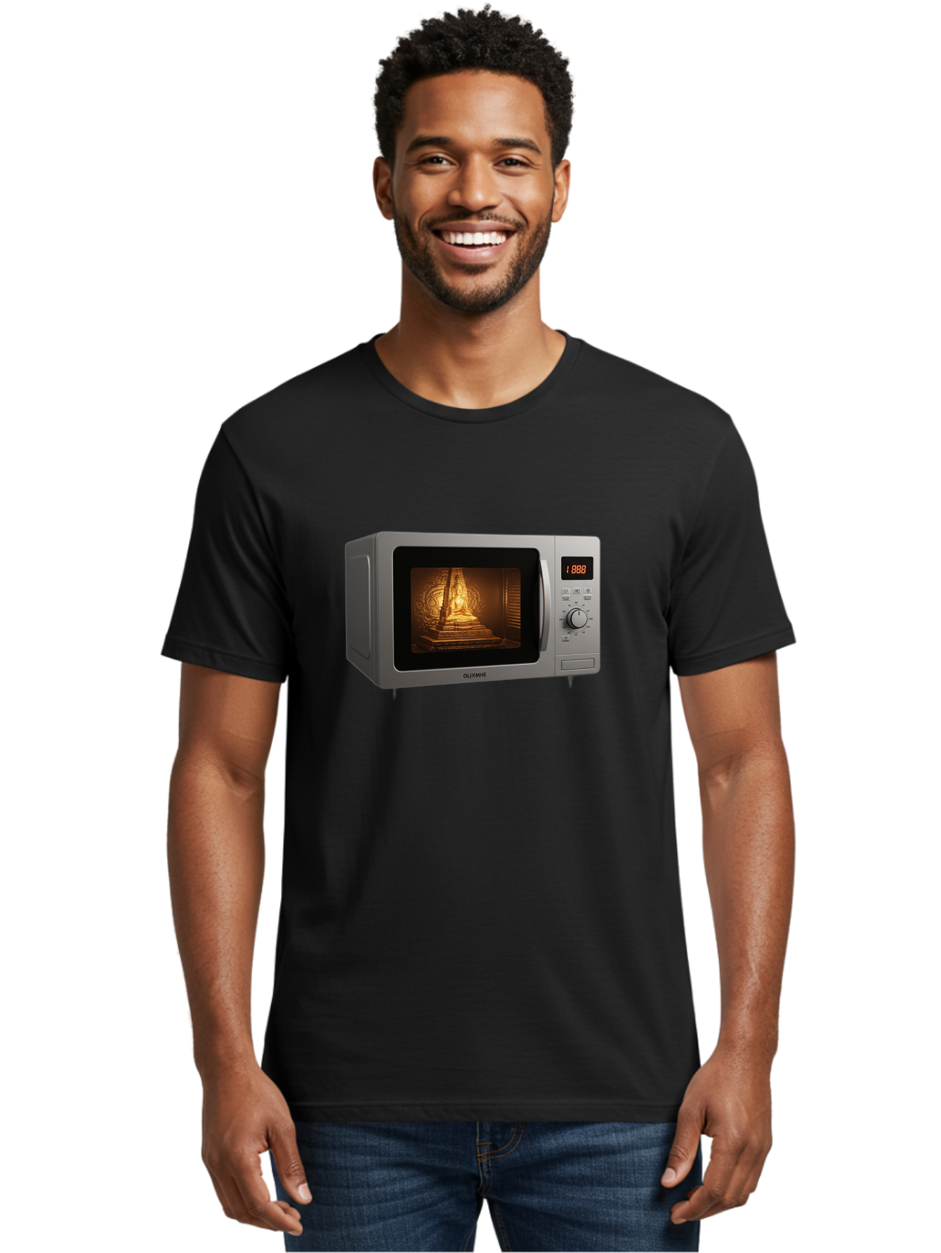 Gloxme-Microwave Men'S Graphic Tee, 100% Cotton, Comfortable Casual Summer Wear, Machine Washable, Vintage Camera, Old Camera, Antique Camera, Black Camera, Classic Photography, Photography Equipment, Nostalgic Device, Film Camera, Camera Art Bao493