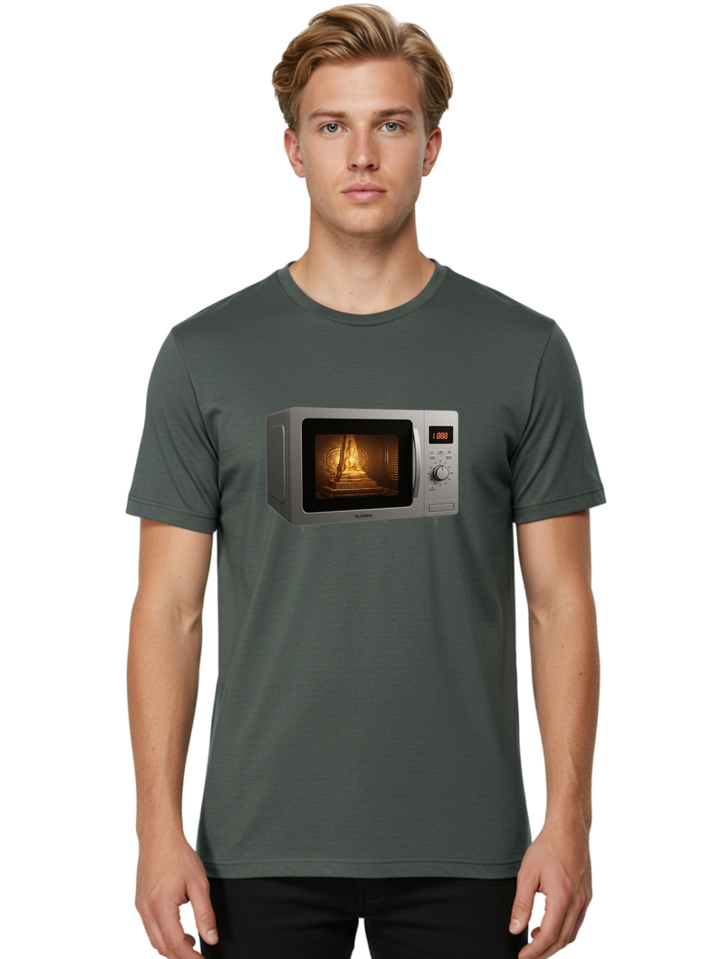 Gloxme-Microwave Men'S Graphic Tee, 100% Cotton, Comfortable Casual Summer Wear, Machine Washable, Vintage Camera, Old Camera, Antique Camera, Black Camera, Classic Photography, Photography Equipment, Nostalgic Device, Film Camera, Camera Art Bao493