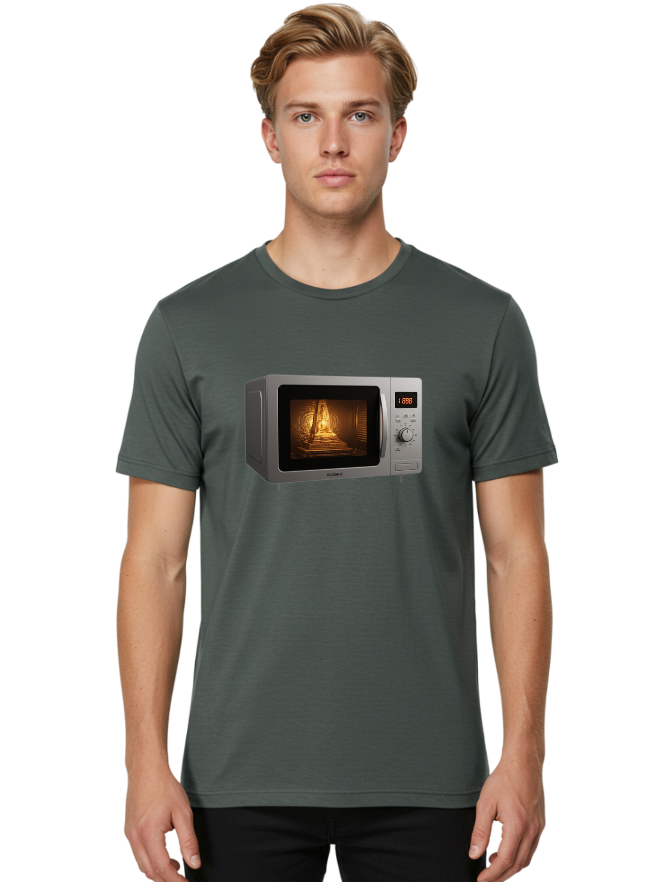 Gloxme-Microwave Men'S Graphic Tee, 100% Cotton, Comfortable Casual Summer Wear, Machine Washable, Vintage Camera, Old Camera, Antique Camera, Black Camera, Classic Photography, Photography Equipment, Nostalgic Device, Film Camera, Camera Art Bao493
