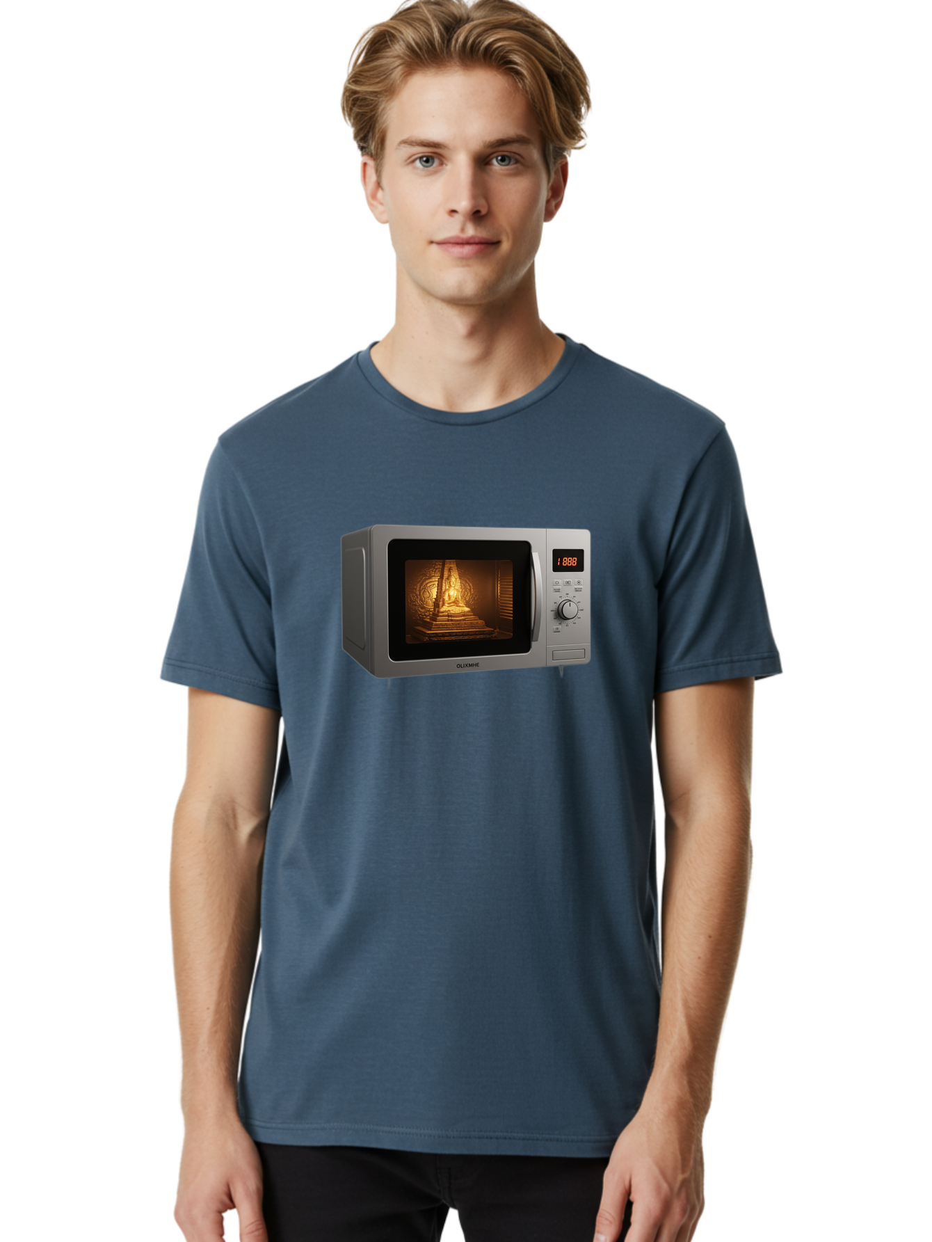 Gloxme-Microwave Men'S Graphic Tee, 100% Cotton, Comfortable Casual Summer Wear, Machine Washable, Vintage Camera, Old Camera, Antique Camera, Black Camera, Classic Photography, Photography Equipment, Nostalgic Device, Film Camera, Camera Art Bao493