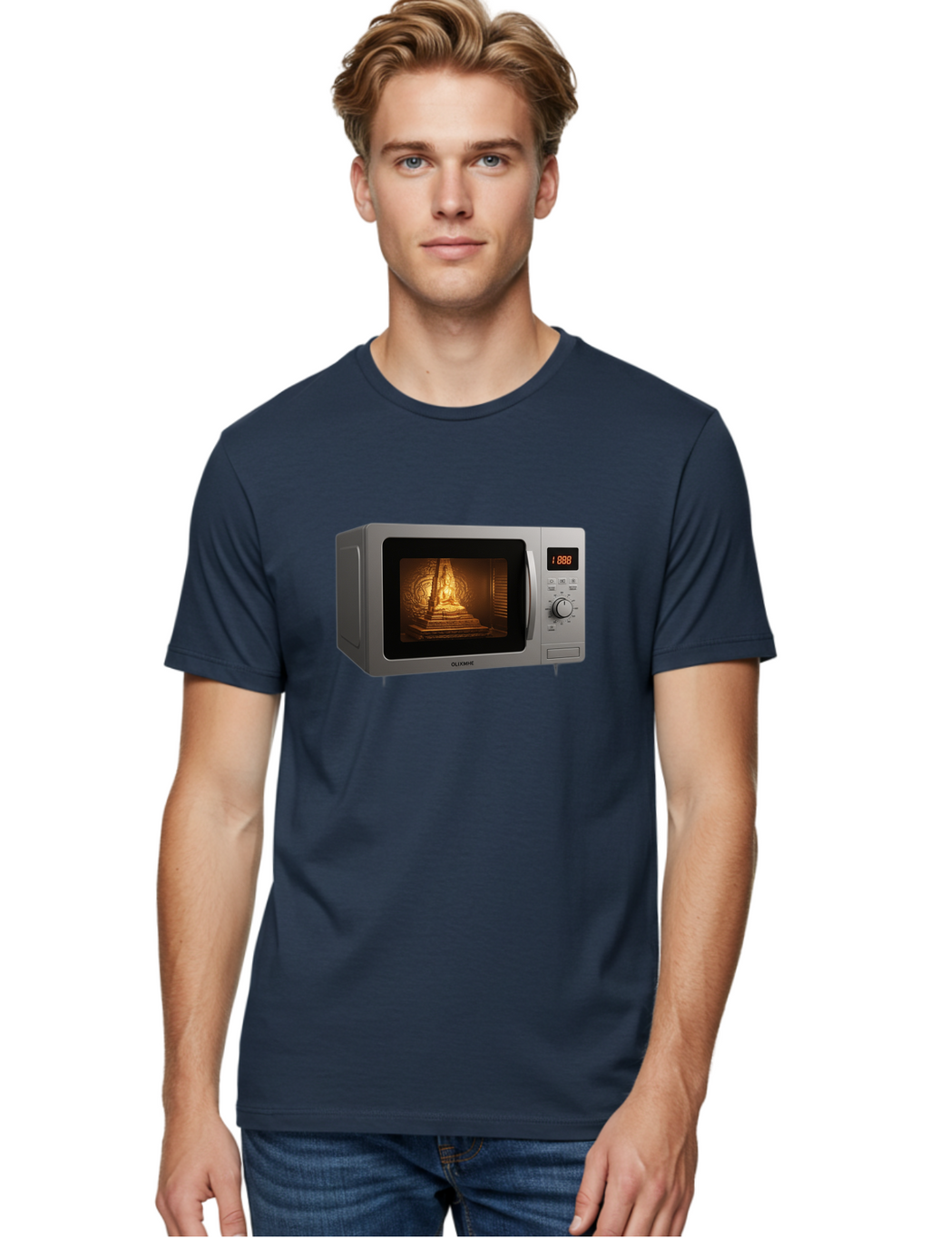 Gloxme-Microwave Men'S Graphic Tee, 100% Cotton, Comfortable Casual Summer Wear, Machine Washable, Vintage Camera, Old Camera, Antique Camera, Black Camera, Classic Photography, Photography Equipment, Nostalgic Device, Film Camera, Camera Art Bao493