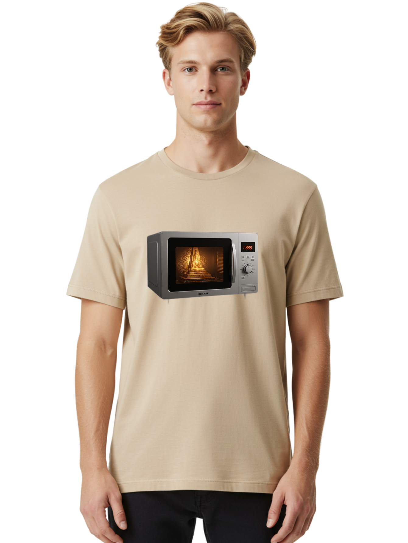 Gloxme-Microwave Men'S Graphic Tee, 100% Cotton, Comfortable Casual Summer Wear, Machine Washable, Vintage Camera, Old Camera, Antique Camera, Black Camera, Classic Photography, Photography Equipment, Nostalgic Device, Film Camera, Camera Art Bao493