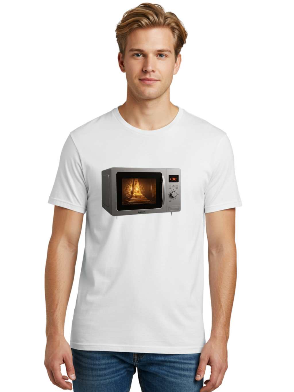 Gloxme-Microwave Men'S Graphic Tee, 100% Cotton, Comfortable Casual Summer Wear, Machine Washable, Vintage Camera, Old Camera, Antique Camera, Black Camera, Classic Photography, Photography Equipment, Nostalgic Device, Film Camera, Camera Art Bao493