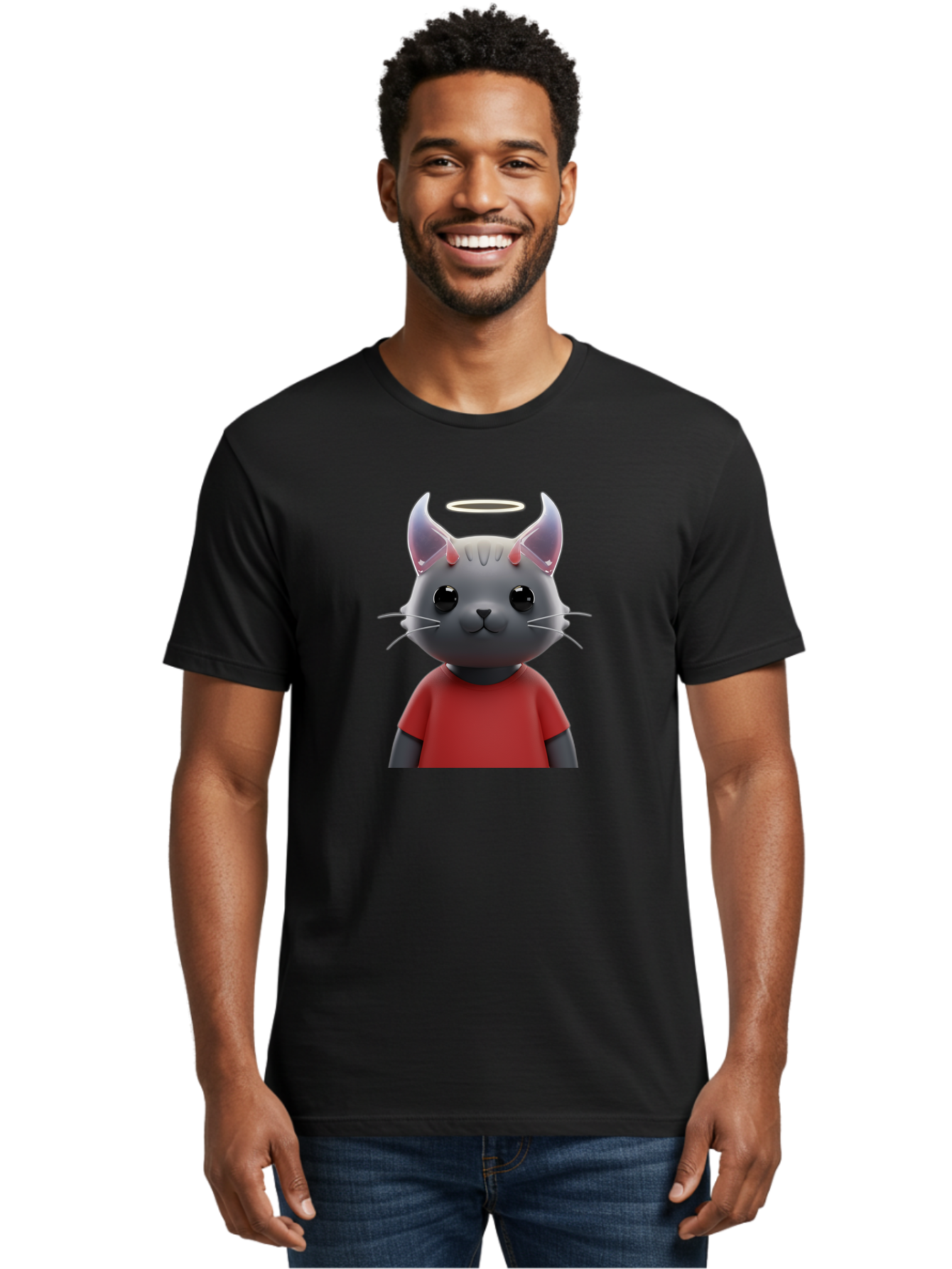 Gray-Cat-Character Men'S Graphic Tee, 100% Cotton, Comfortable Casual Summer Wear, Machine Washable, Vintage Camera, Old Camera, Antique Camera, Black Camera, Classic Photography, Photography Equipment, Nostalgic Device, Film Camera, Bao499