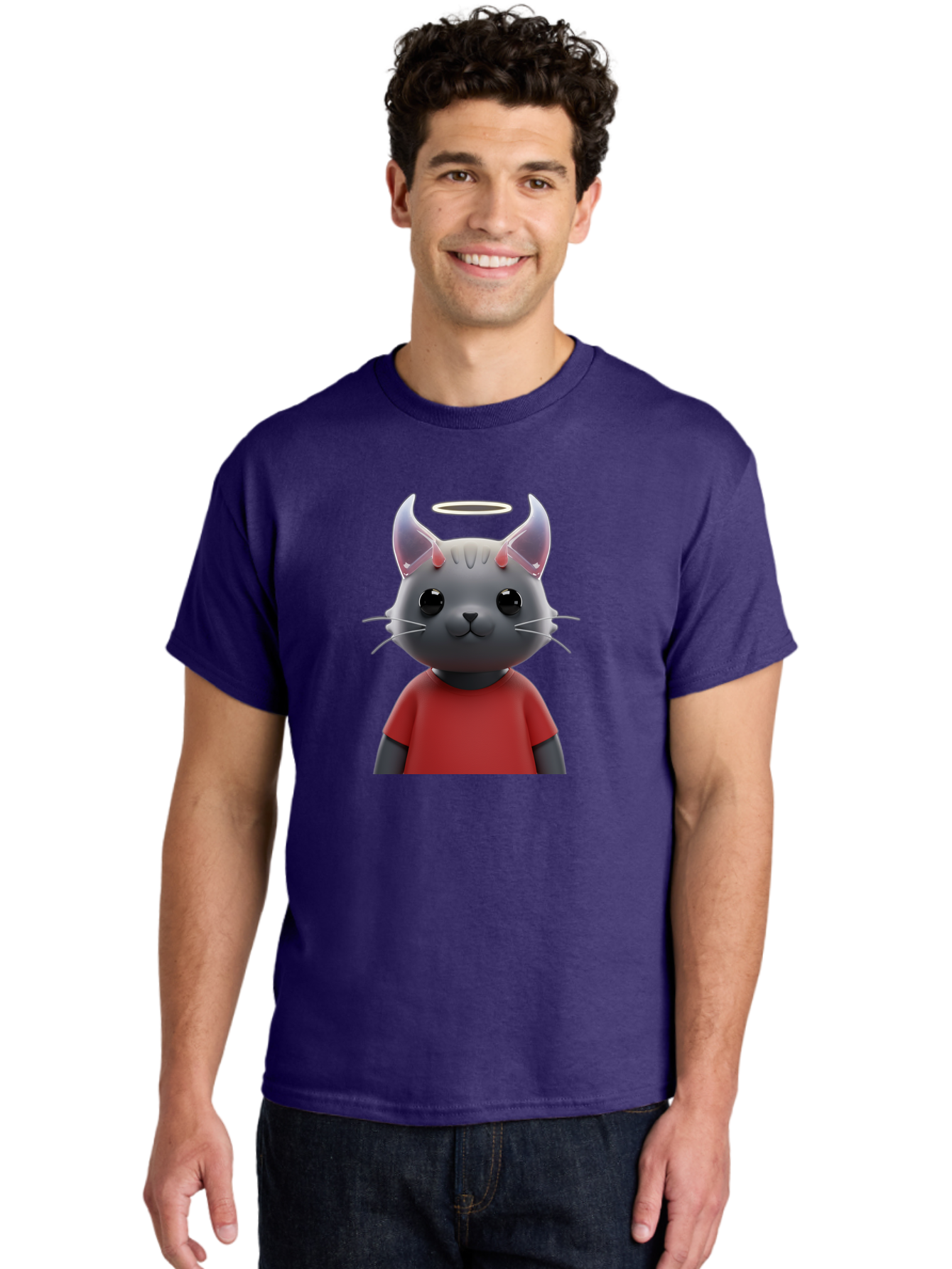 Gray-Cat-Character Men'S Graphic Tee, 100% Cotton, Comfortable Casual Summer Wear, Machine Washable, Vintage Camera, Old Camera, Antique Camera, Black Camera, Classic Photography, Photography Equipment, Nostalgic Device, Film Camera, Bao499