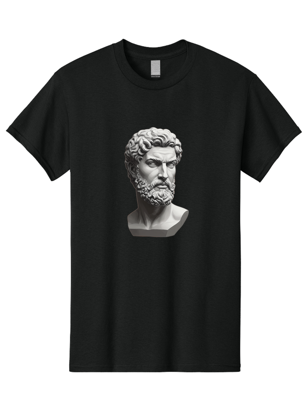 Greek-Statue-Bust Men'S Graphic Tee, 100% Cotton, Comfortable Casual Summer Wear, Machine Washable, Vintage Camera, Old Camera, Antique Camera, Black Camera, Classic Photography, Photography Equipment, Nostalgic Device, Film Camera, Camera Art Bao501
