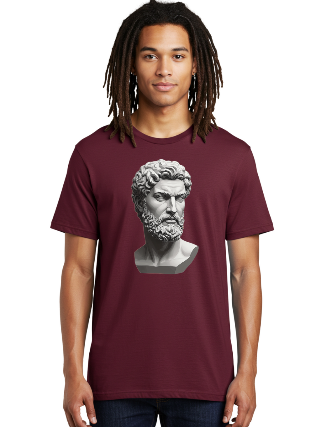 Greek-Statue-Bust Men'S Graphic Tee, 100% Cotton, Comfortable Casual Summer Wear, Machine Washable, Vintage Camera, Old Camera, Antique Camera, Black Camera, Classic Photography, Photography Equipment, Nostalgic Device, Film Camera, Camera Art Bao501