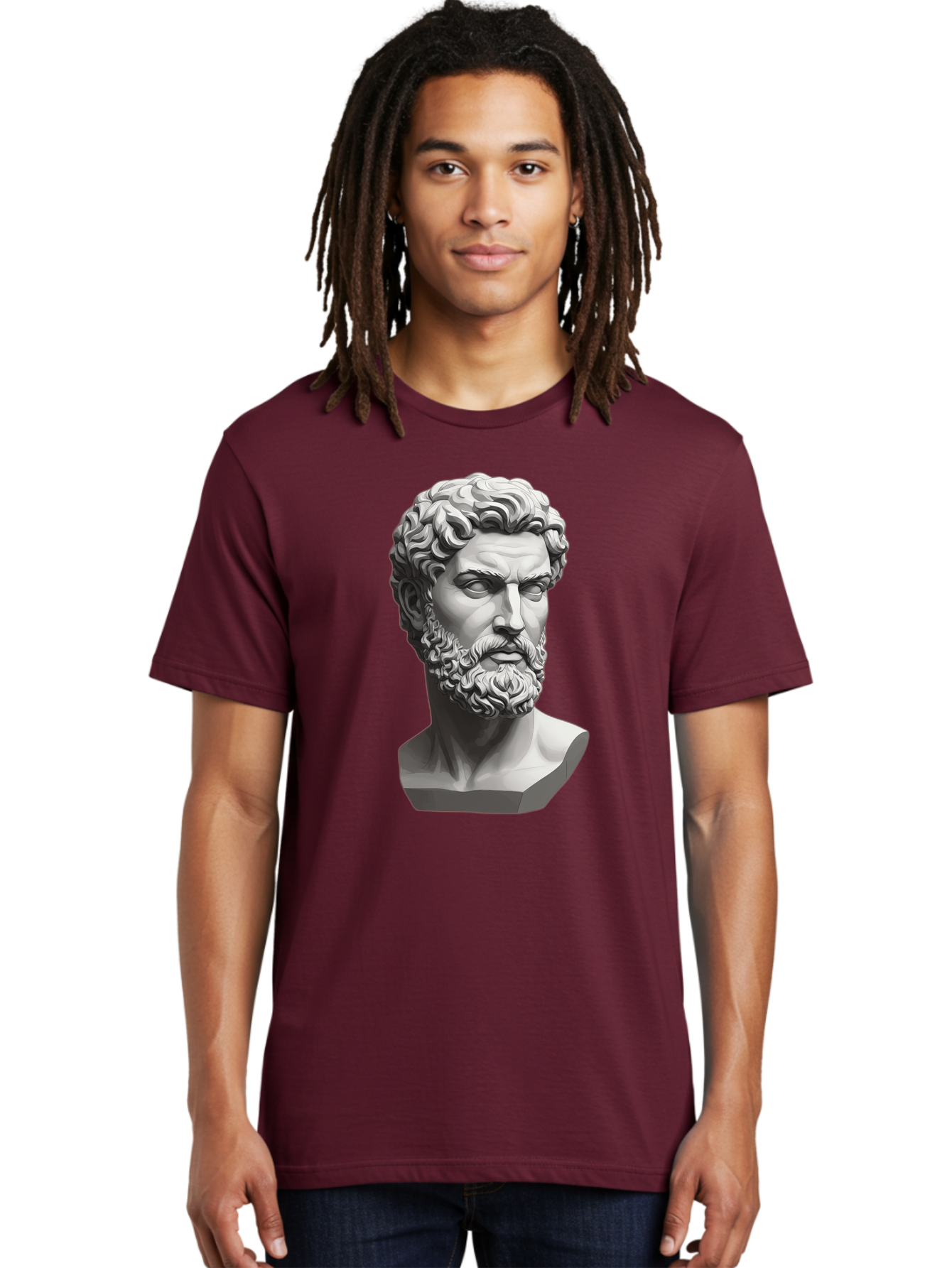 Greek-Statue-Bust Men'S Graphic Tee, 100% Cotton, Comfortable Casual Summer Wear, Machine Washable, Vintage Camera, Old Camera, Antique Camera, Black Camera, Classic Photography, Photography Equipment, Nostalgic Device, Film Camera, Camera Art Bao501