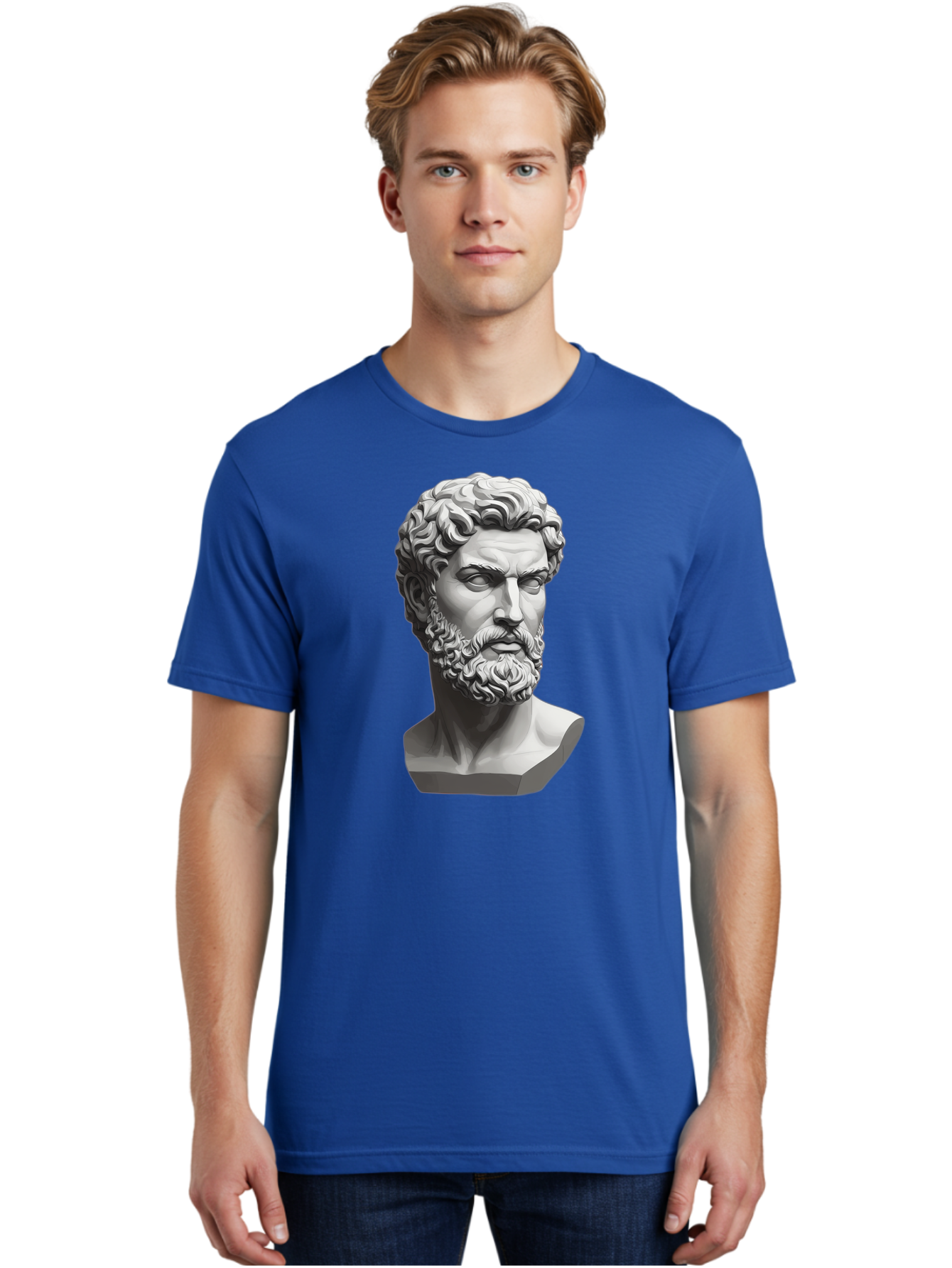 Greek-Statue-Bust Men'S Graphic Tee, 100% Cotton, Comfortable Casual Summer Wear, Machine Washable, Vintage Camera, Old Camera, Antique Camera, Black Camera, Classic Photography, Photography Equipment, Nostalgic Device, Film Camera, Camera Art Bao501