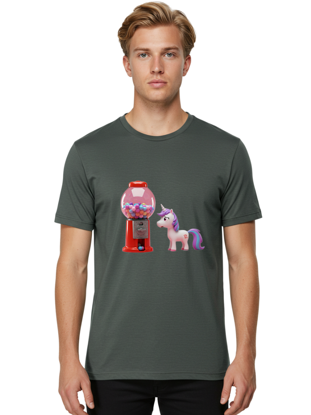 Gumball-Machine-Unicorn Men'S Graphic Tee, 100% Cotton, Comfortable Casual Summer Wear, Machine Washable, Vintage Camera, Old Camera, Antique Camera, Black Camera, Classic Photography, Photography Equipment, Nostalgic Device, Film Camera, Bao503