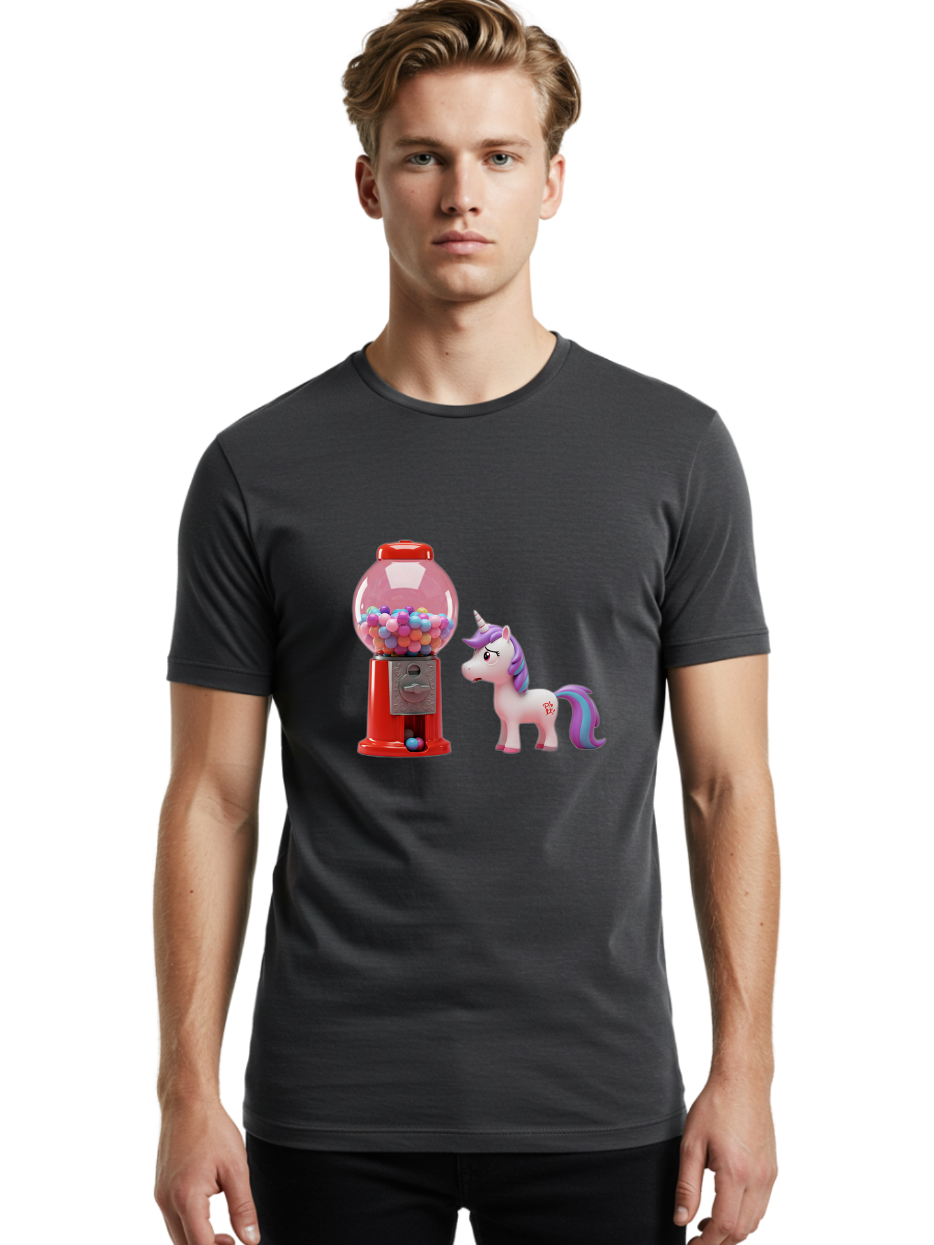 Gumball-Machine-Unicorn Men'S Graphic Tee, 100% Cotton, Comfortable Casual Summer Wear, Machine Washable, Vintage Camera, Old Camera, Antique Camera, Black Camera, Classic Photography, Photography Equipment, Nostalgic Device, Film Camera, Bao503