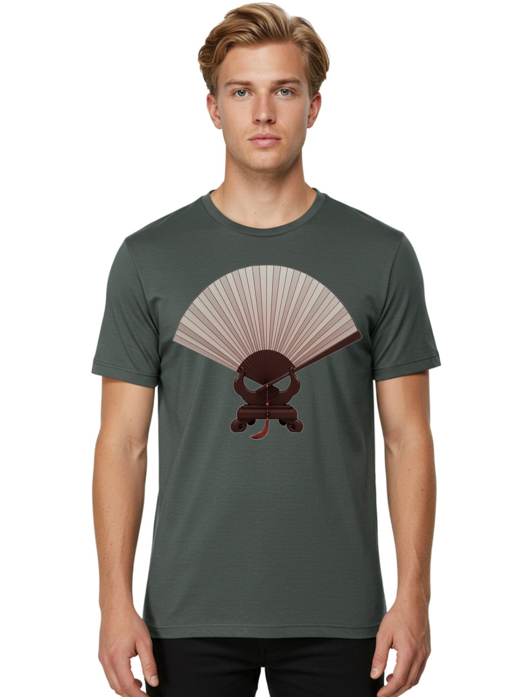 Gundam-Hand-Fan Men'S Graphic Tee, 100% Cotton, Comfortable Casual Summer Wear, Machine Washable, Vintage Camera, Old Camera, Antique Camera, Black Camera, Classic Photography, Photography Equipment, Nostalgic Device, Film Camera, Camera Art Bao504