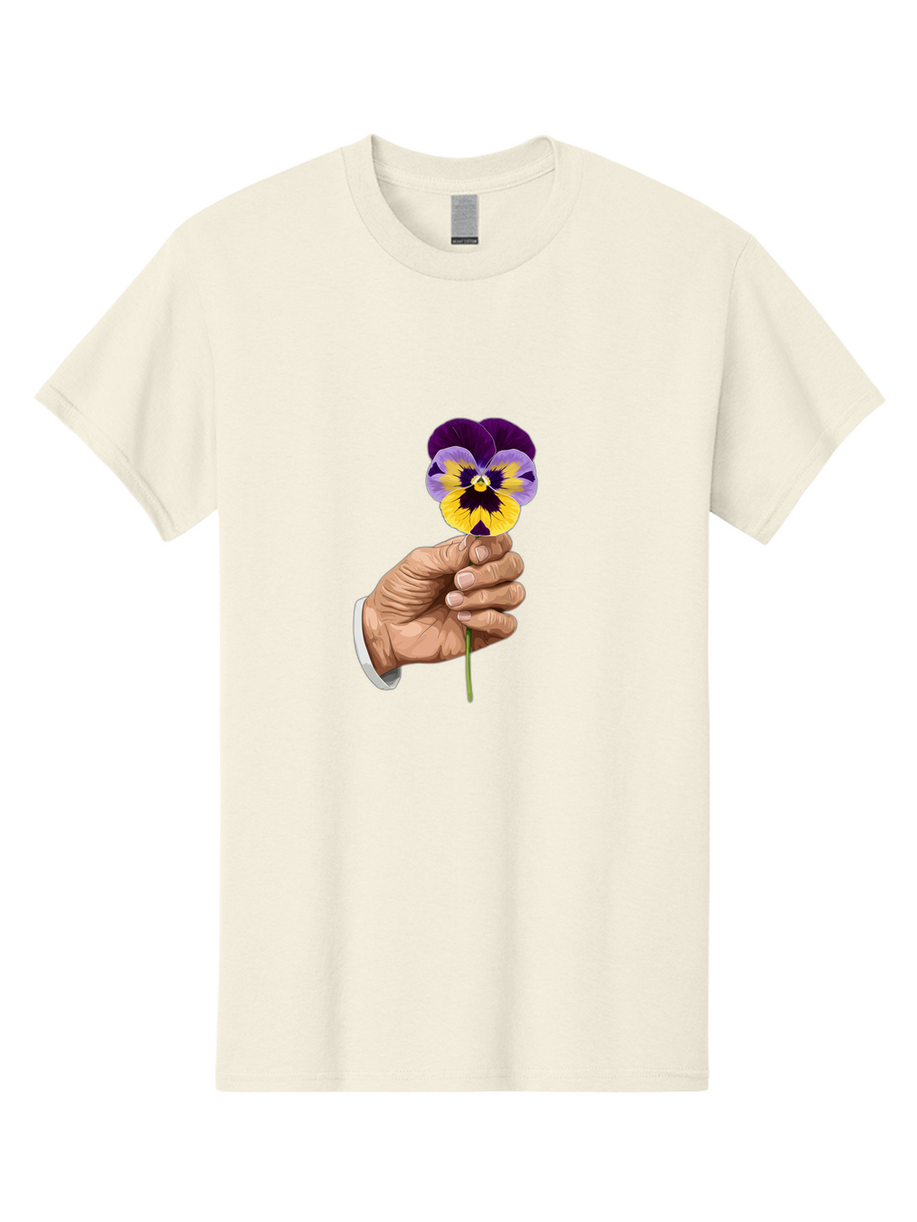Hand-Holding-Pansy Men'S Graphic Tee, 100% Cotton, Comfortable Casual Summer Wear, Machine Washable, Vintage Camera, Old Camera, Antique Camera, Black Camera, Classic Photography, Photography Equipment, Nostalgic Device, Film Camera, Bao507
