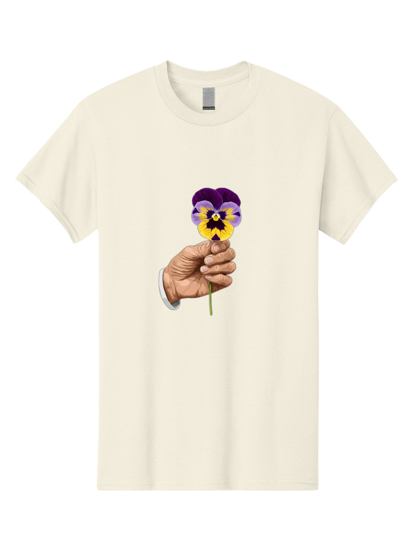 Hand-Holding-Pansy Men'S Graphic Tee, 100% Cotton, Comfortable Casual Summer Wear, Machine Washable, Vintage Camera, Old Camera, Antique Camera, Black Camera, Classic Photography, Photography Equipment, Nostalgic Device, Film Camera, Bao507