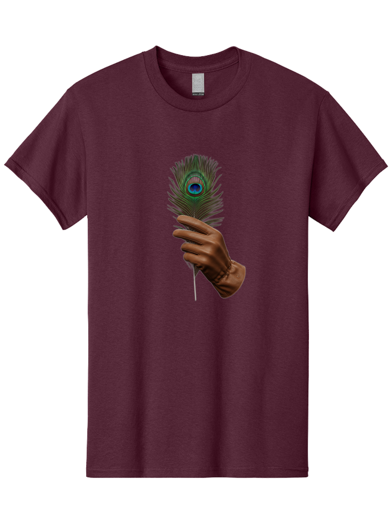 Hand-Holding-Peacock-Feather Men'S Graphic Tee, 100% Cotton, Comfortable Casual Summer Wear, Machine Washable, Vintage Camera, Old Camera, Antique Camera, Black Camera, Classic Photography, Photography Equipment, Nostalgic Device, Film Camera, Bao508