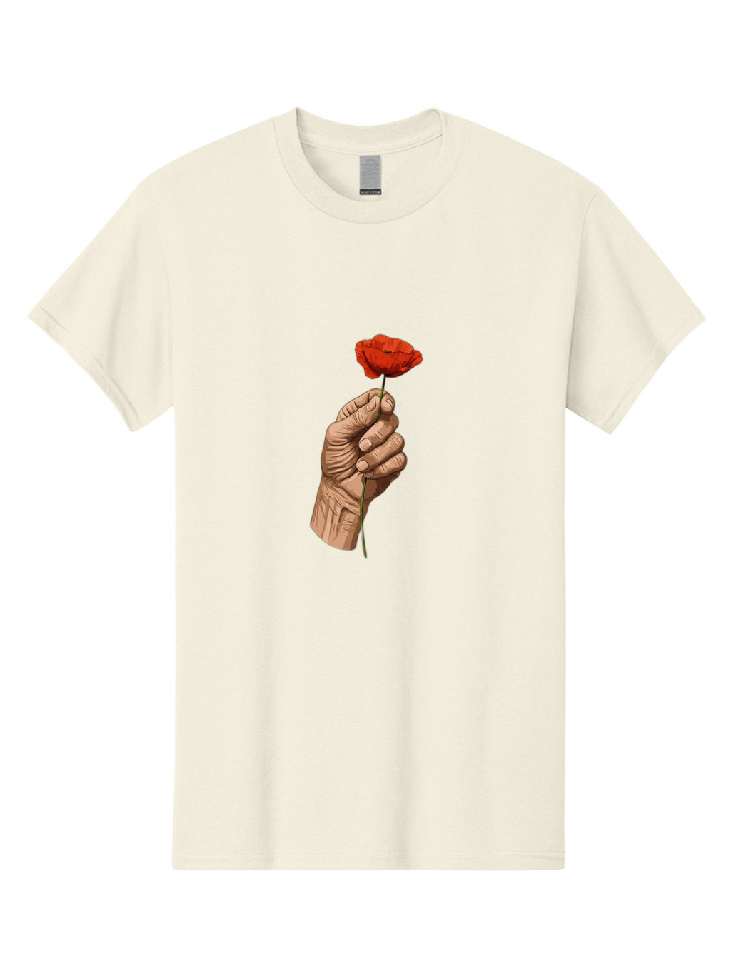 Hand-Holding-Poppy Men'S Graphic Tee, 100% Cotton, Comfortable Casual Summer Wear, Machine Washable, Vintage Camera, Old Camera, Antique Camera, Black Camera, Classic Photography, Photography Equipment, Nostalgic Device, Film Camera, Bao509