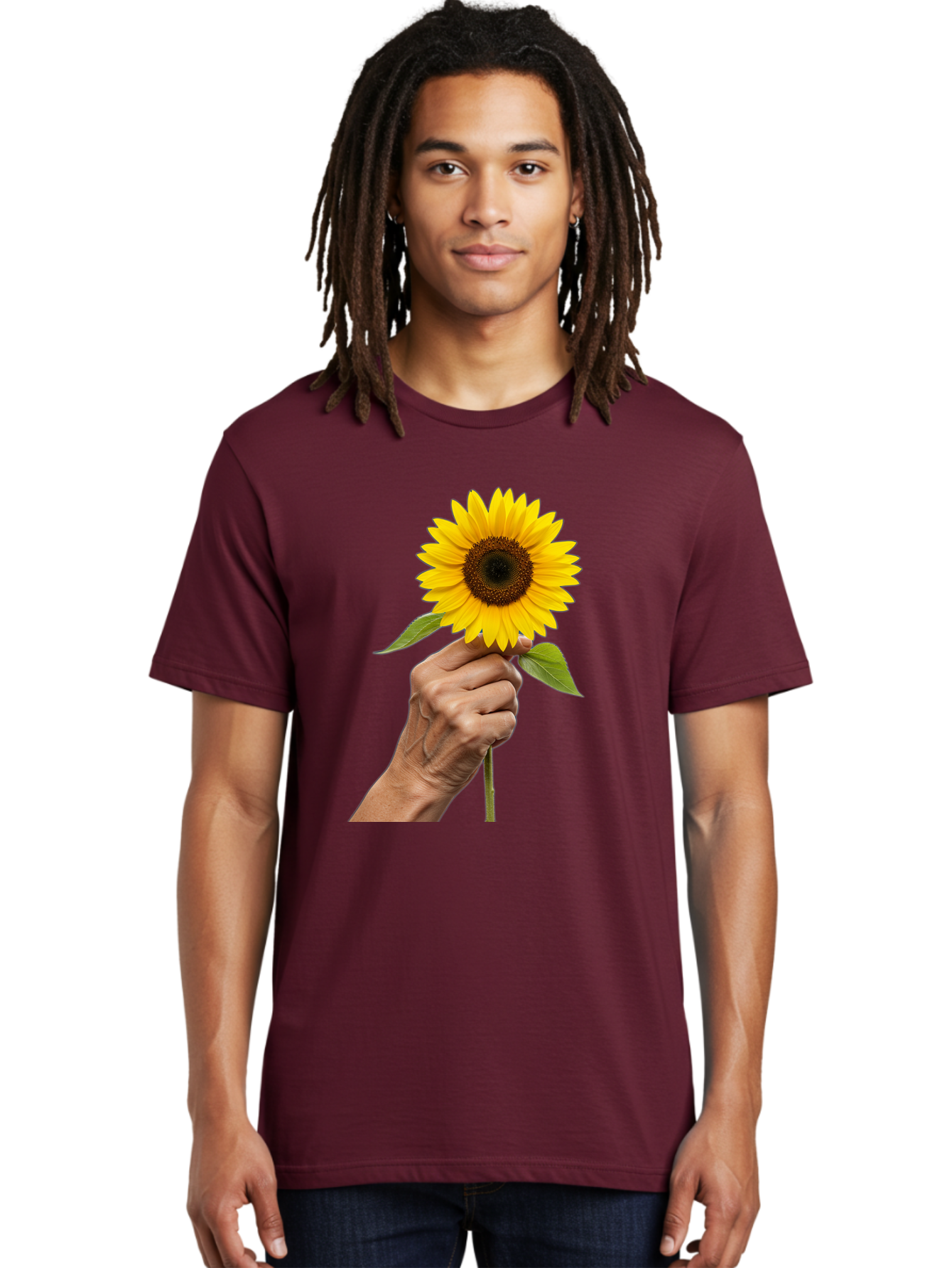 Hand-Holding-Sunflower Men'S Graphic Tee, 100% Cotton, Comfortable Casual Summer Wear, Machine Washable, Vintage Camera, Old Camera, Antique Camera, Black Camera, Classic Photography, Photography Equipment, Nostalgic Device, Film Camera, Bao511