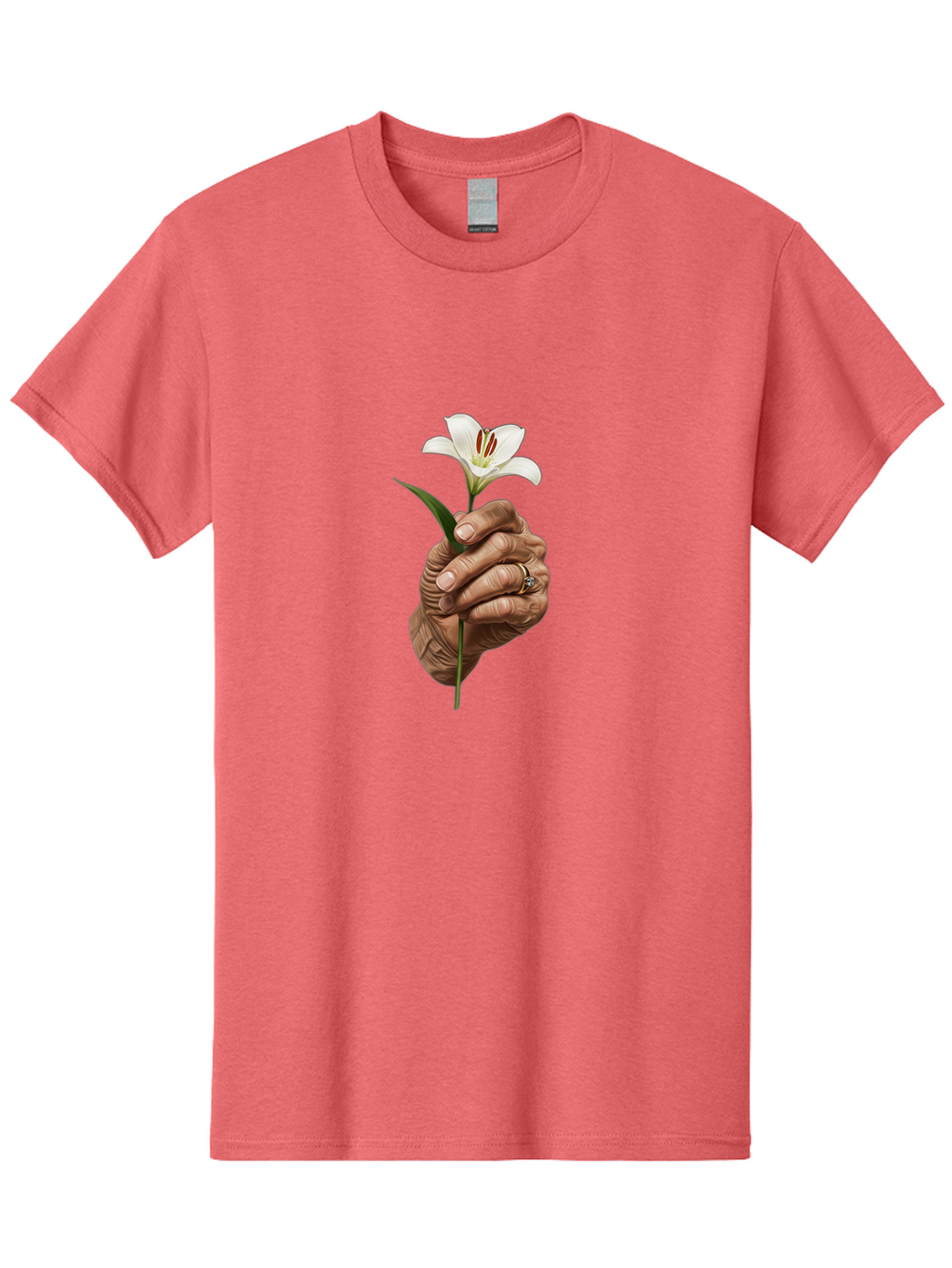 Hand-Holding-White-Lily Men'S Graphic Tee, 100% Cotton, Comfortable Casual Summer Wear, Machine Washable, Vintage Camera, Old Camera, Antique Camera, Black Camera, Classic Photography, Photography Equipment, Nostalgic Device, Film Camera, Bao513