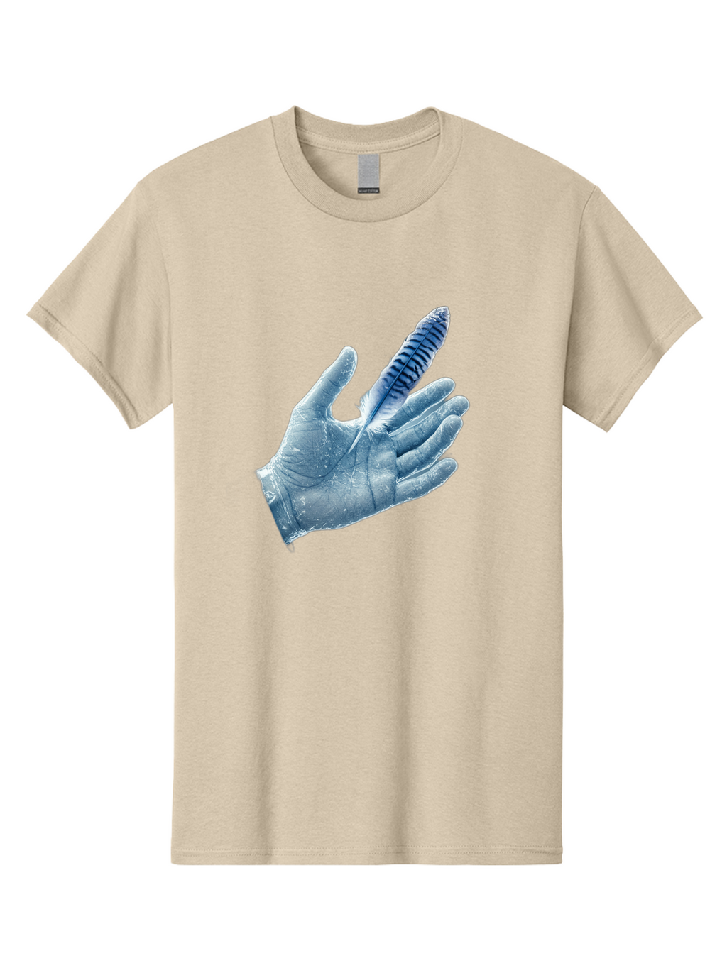 Hand-With-Feather-2 Men'S Graphic Tee, 100% Cotton, Comfortable Casual Summer Wear, Machine Washable, Vintage Camera, Old Camera, Antique Camera, Black Camera, Classic Photography, Photography Equipment, Nostalgic Device, Film Camera, Bao515