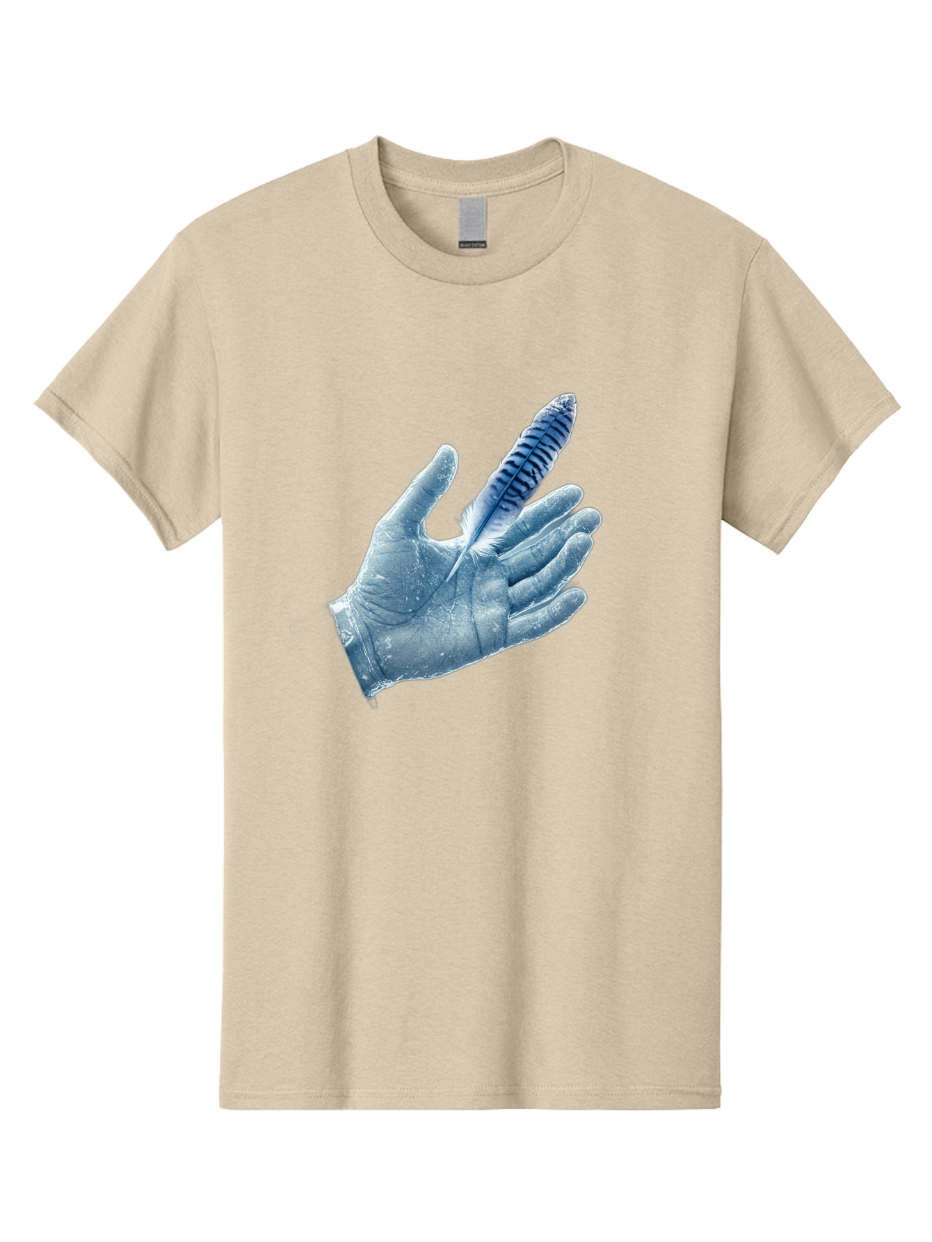 Hand-With-Feather-2 Men'S Graphic Tee, 100% Cotton, Comfortable Casual Summer Wear, Machine Washable, Vintage Camera, Old Camera, Antique Camera, Black Camera, Classic Photography, Photography Equipment, Nostalgic Device, Film Camera, Bao515