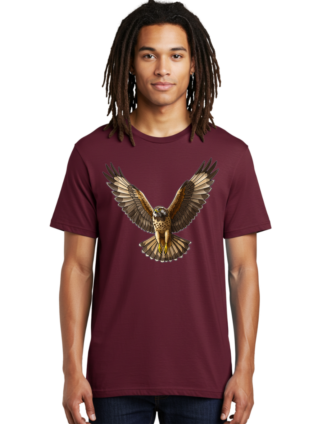 Hawk-In-Flight-1 Men'S Graphic Tee, 100% Cotton, Comfortable Casual Summer Wear, Machine Washable, Vintage Camera, Old Camera, Antique Camera, Black Camera, Classic Photography, Photography Equipment, Nostalgic Device, Film Camera, Camera Art Bao520
