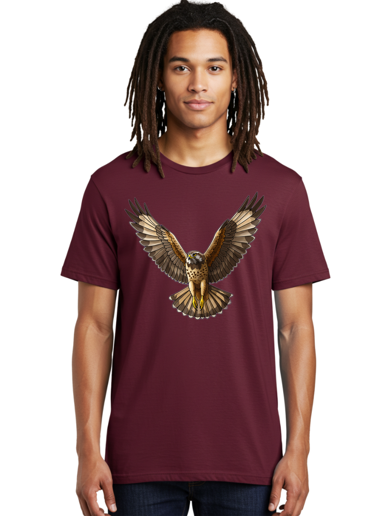Hawk-In-Flight-1 Men'S Graphic Tee, 100% Cotton, Comfortable Casual Summer Wear, Machine Washable, Vintage Camera, Old Camera, Antique Camera, Black Camera, Classic Photography, Photography Equipment, Nostalgic Device, Film Camera, Camera Art Bao520