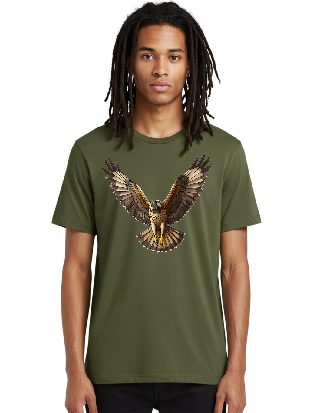 Hawk-In-Flight-1 Men'S Graphic Tee, 100% Cotton, Comfortable Casual Summer Wear, Machine Washable, Vintage Camera, Old Camera, Antique Camera, Black Camera, Classic Photography, Photography Equipment, Nostalgic Device, Film Camera, Camera Art Bao520