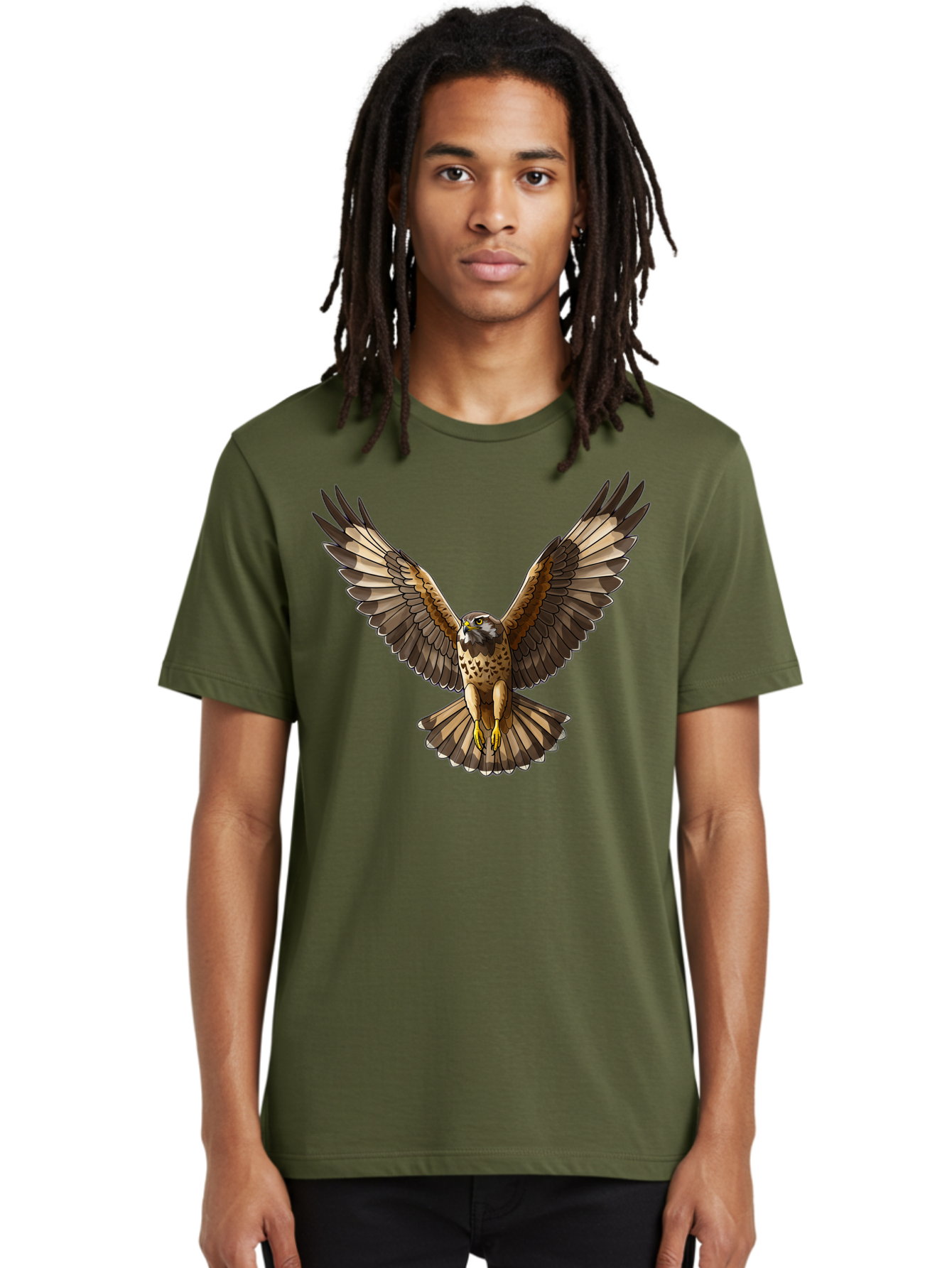 Hawk-In-Flight-1 Men'S Graphic Tee, 100% Cotton, Comfortable Casual Summer Wear, Machine Washable, Vintage Camera, Old Camera, Antique Camera, Black Camera, Classic Photography, Photography Equipment, Nostalgic Device, Film Camera, Camera Art Bao520
