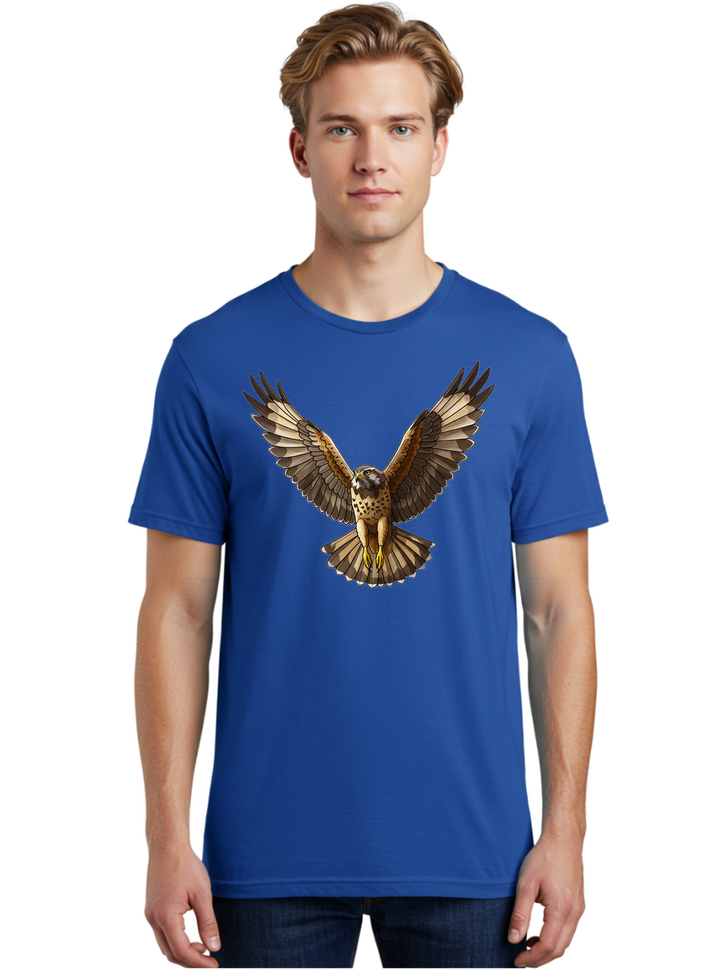 Hawk-In-Flight-1 Men'S Graphic Tee, 100% Cotton, Comfortable Casual Summer Wear, Machine Washable, Vintage Camera, Old Camera, Antique Camera, Black Camera, Classic Photography, Photography Equipment, Nostalgic Device, Film Camera, Camera Art Bao520