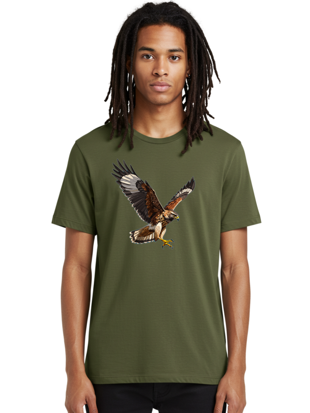 Hawk-In-Flight-2 Men'S Graphic Tee, 100% Cotton, Comfortable Casual Summer Wear, Machine Washable, Vintage Camera, Old Camera, Antique Camera, Black Camera, Classic Photography, Photography Equipment, Nostalgic Device, Film Camera, Camera Art Bao521